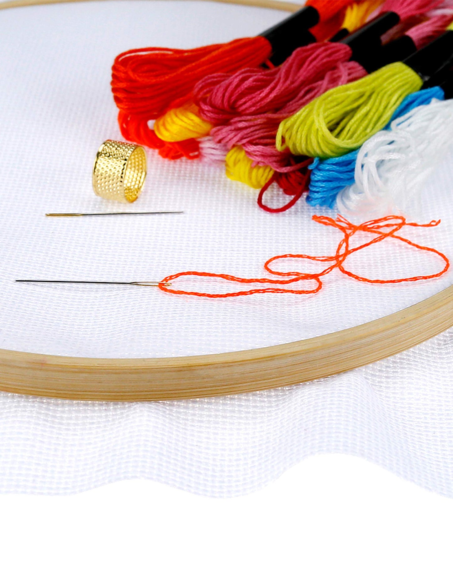 Pllieay 2 Pieces 14 Count Big Size White Aida Cross Stitch Fabric, Classic Reserve Aida Cloth, 19.6 x 21.6 Inch