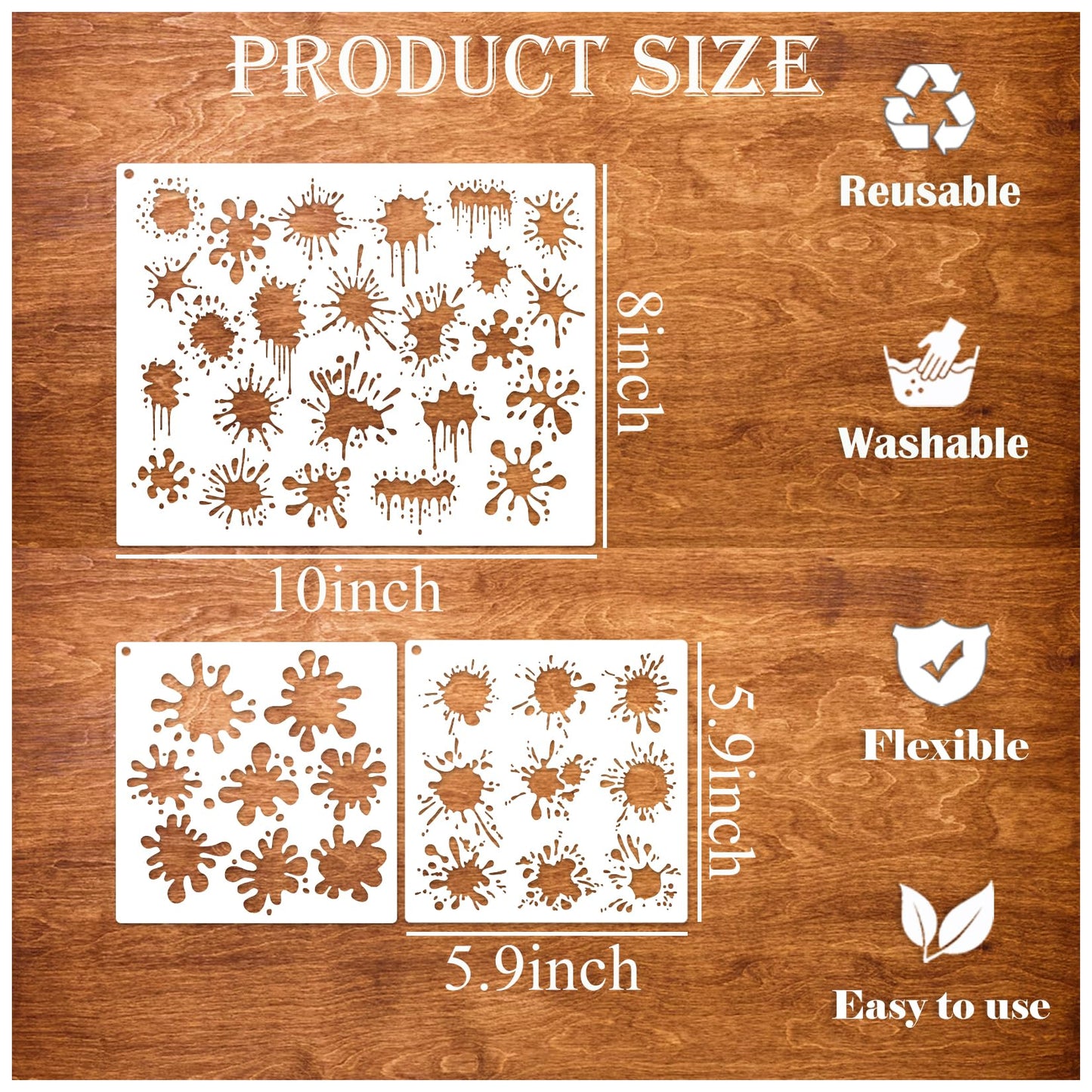 12 Pcs Graffiti Stencils for Spray Painting Reusable Shoe Stencils Stain and Splatter Airbrush Templates for Wood Canvas DIY Crafts (12 Graffiti)