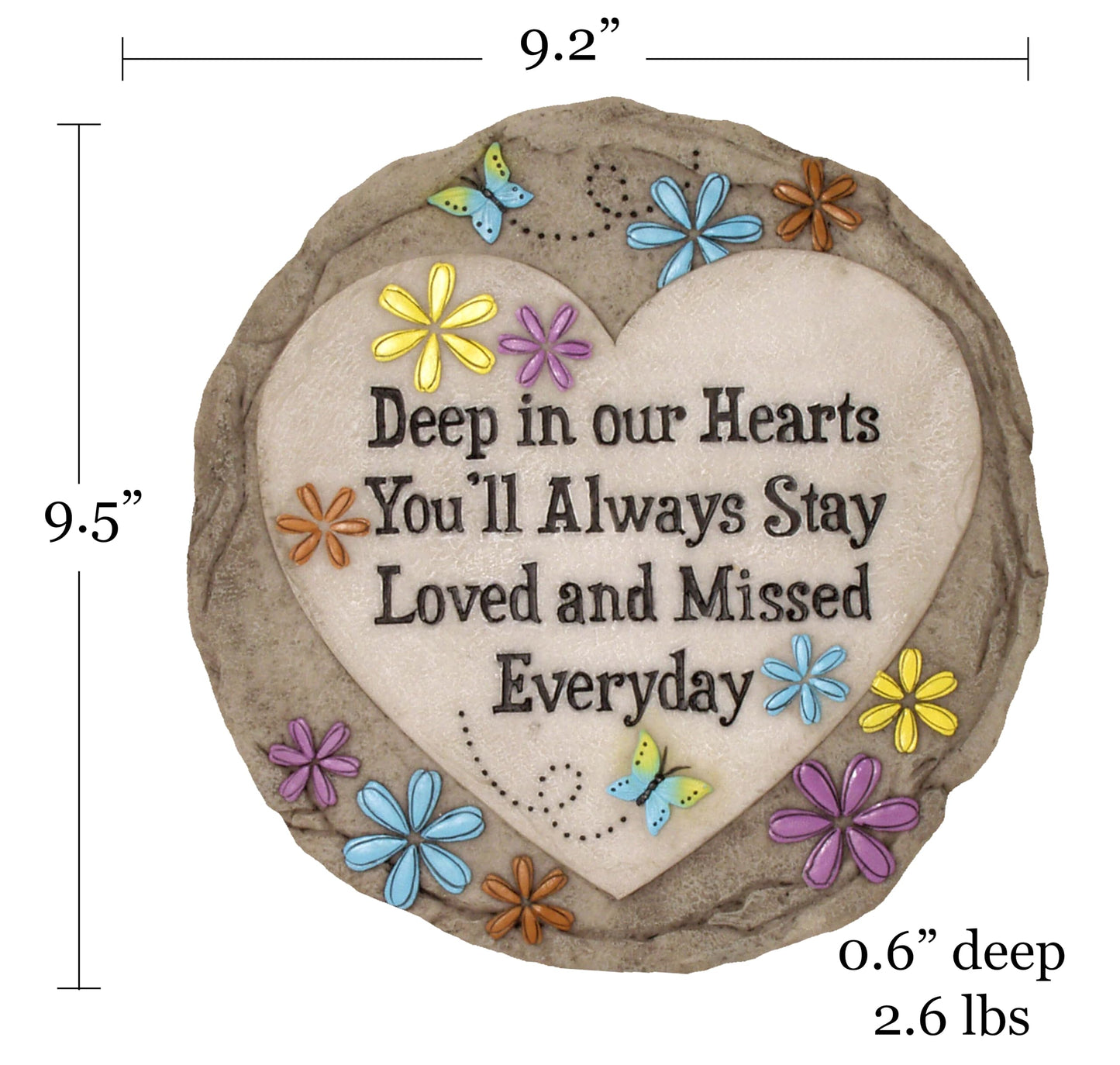 Spoontiques - Garden Décor - If Love Could Have Saved You Stepping Stone - Decorative Stone for Garden