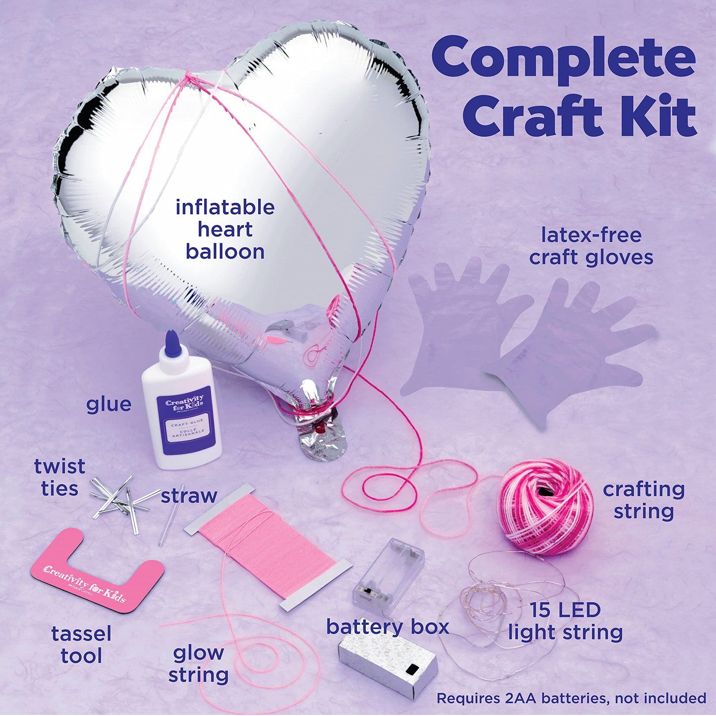 Creativity for Kids String Art Heart Light Kit | Create a Glowing Heart Lantern with Easy String Art | Relaxing DIY Craft & Mindful Activity for Kids and Tweens Everywhere (Ages 8+)