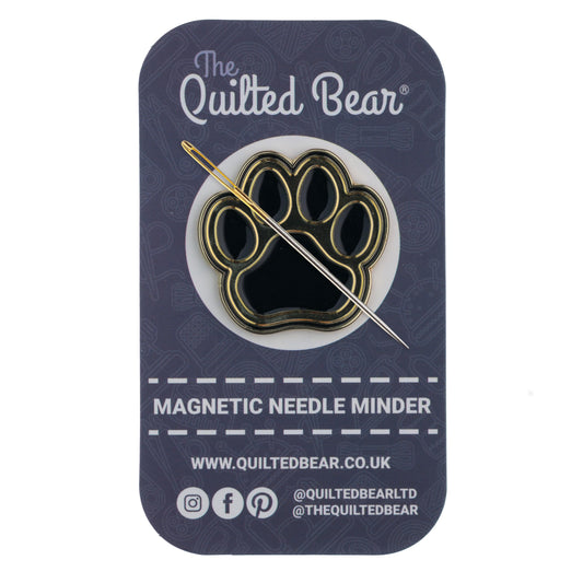 The Quilted Bear Needle Minder - Needle Minder Magnet for Keeping Sewing & Embroidery Needles, Cross Stitch Needles Safe - Stress Free Stitching Cross Stitch Supplies & Embroidery Supplies (Dog Paw)