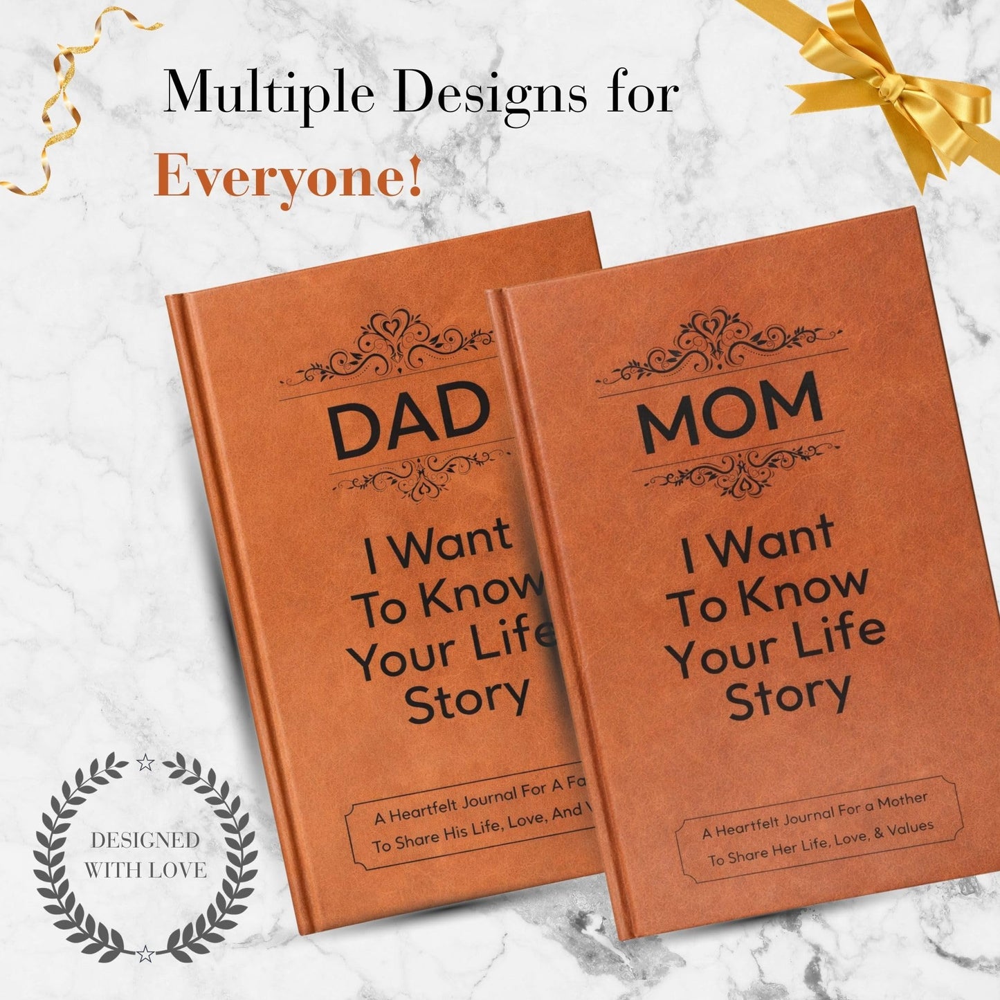 Gift for Mom: I Want to Know Your Life Story Leather Journal (Hardcover): Sentimental Keepsake for Mother‘s Day, Birthday, and Christmas, Guided Life Story Book with 300+ Prompt Questions, Perfect Gifts from Daughter/Son