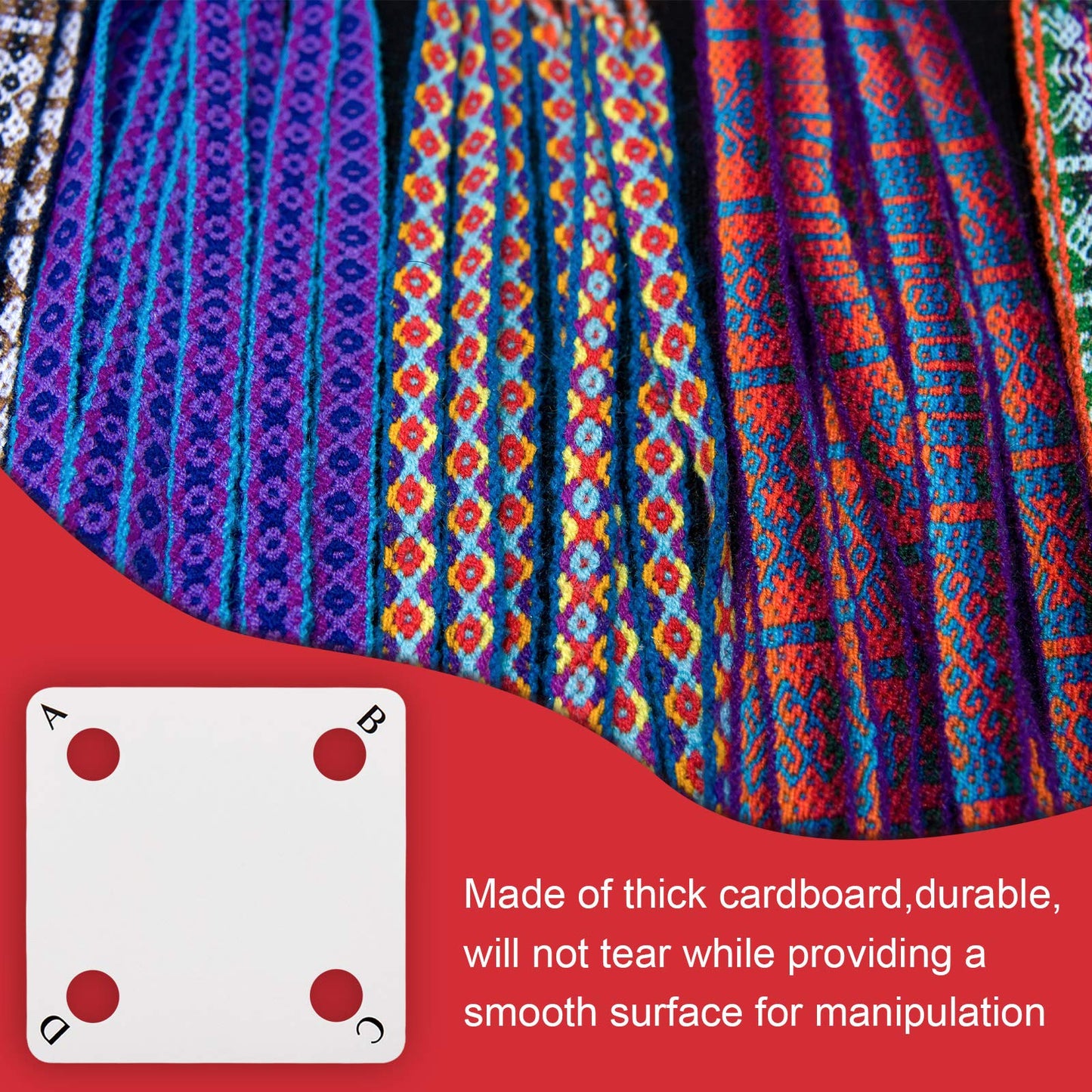 50 Pieces Weaving Cards Tablet Weaving Card Paper Loom Cards for Loom or Inkle Loom Supplies