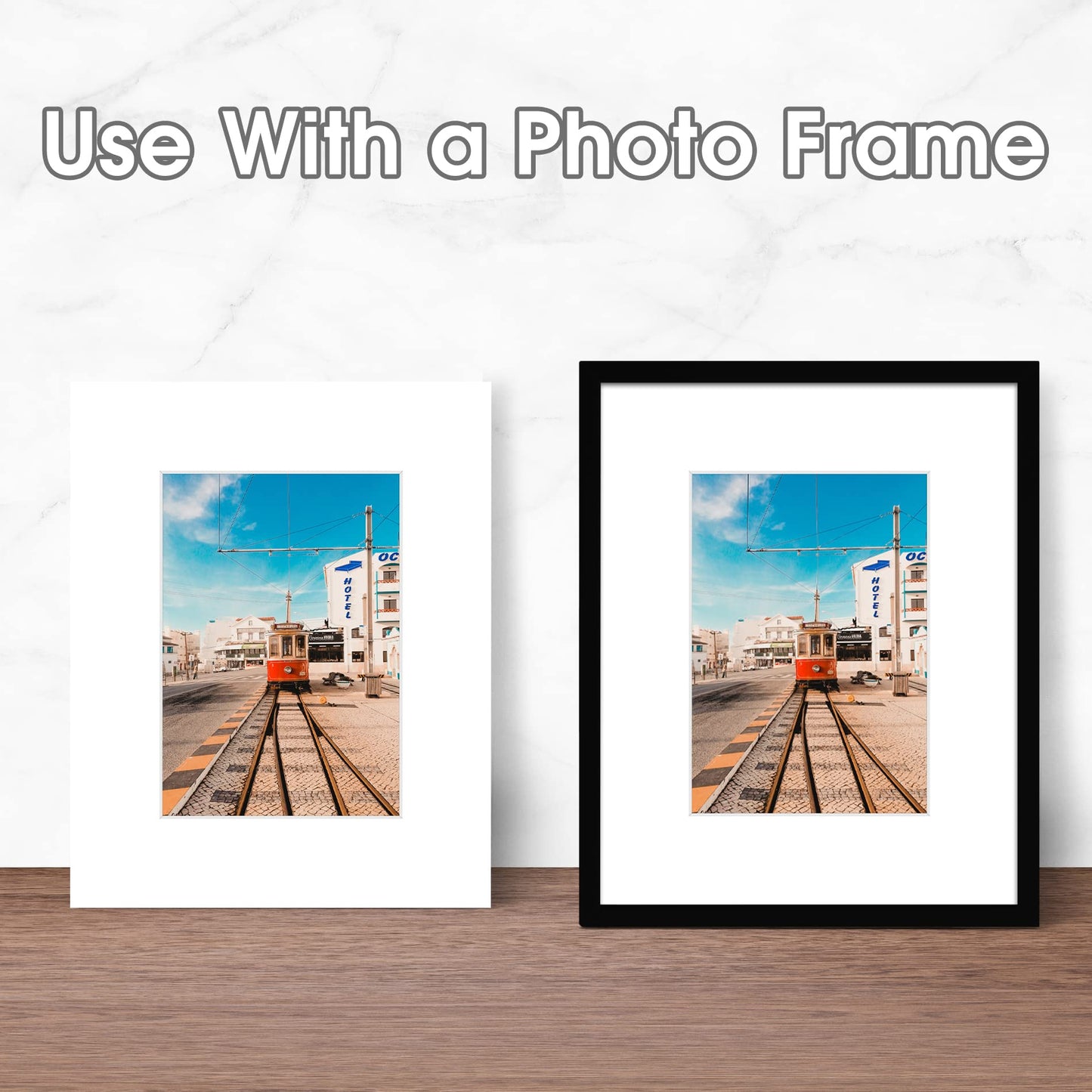 Golden State Art, Pack of 10 White Pre-Cut 8x10 Picture Mat Bevel Cut 4.5x6.5 Opening for 5x7 Photo with White Core Matte Sets Includes 10 High Premier Acid Free Mats & 10 Backing Board & 10 Clear Bag