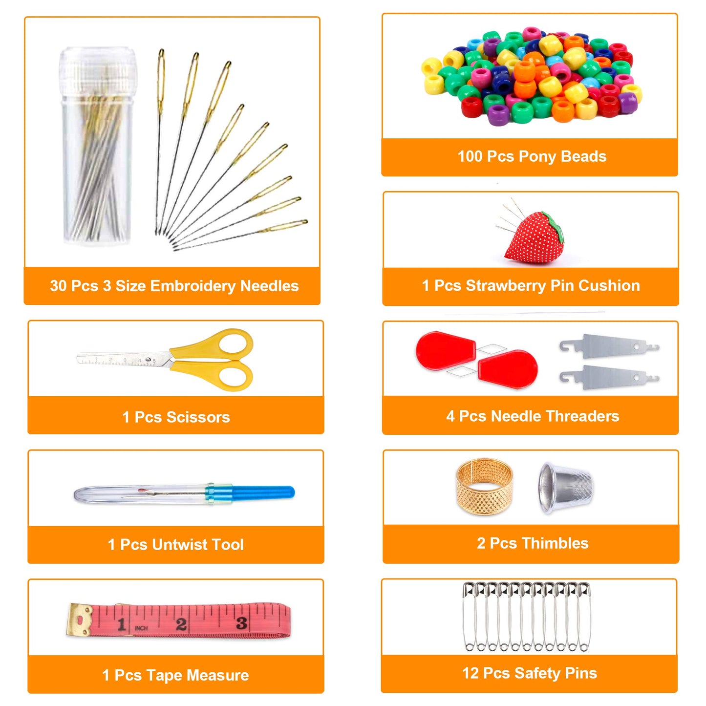 403 Pack Embroidery Floss Set, 250 Colors Cross Stitch Friendship Bracelet Thread with 153 Pcs Cross Stitch Tool, 4-Tier Transparent Box for Storage