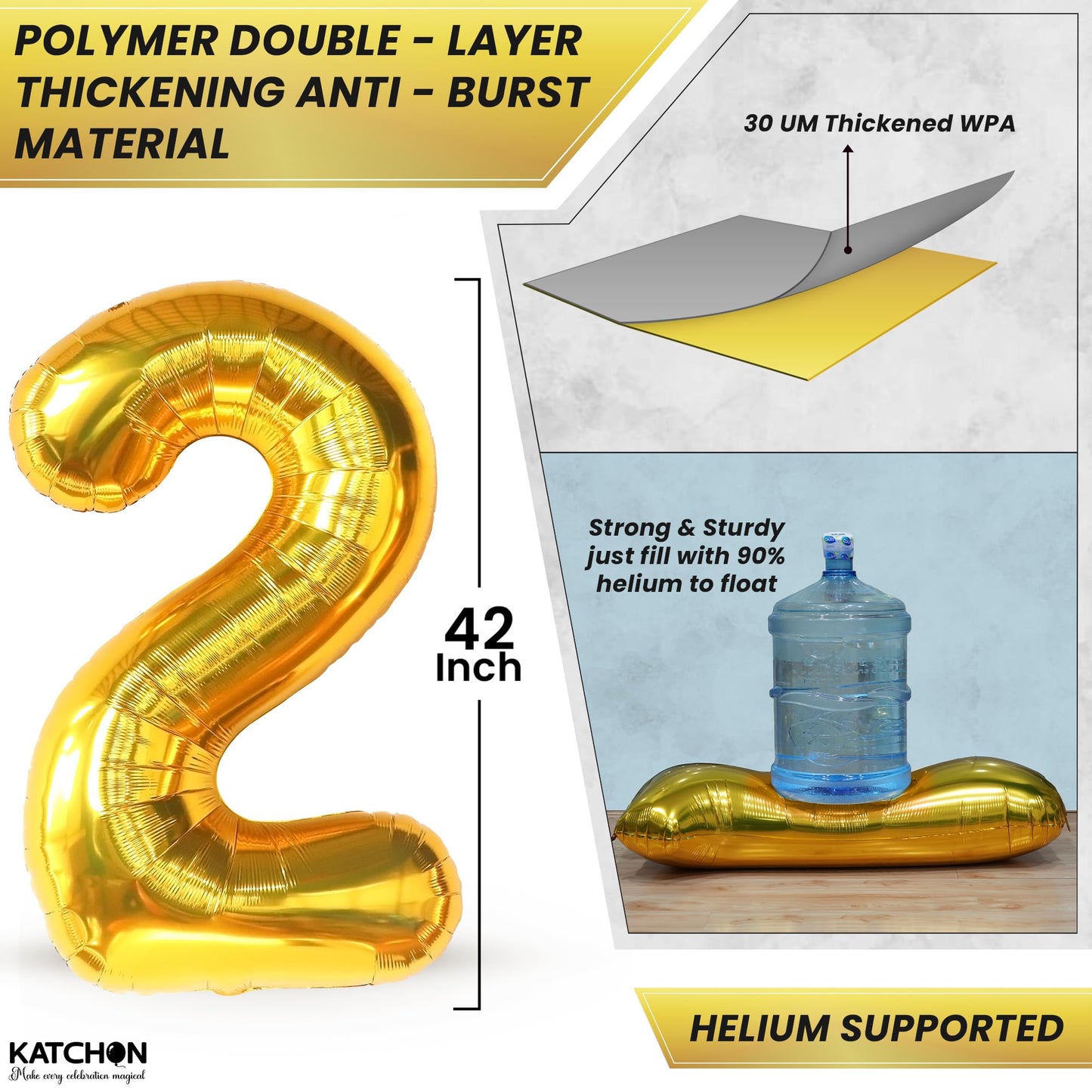 Gold 2026 Balloons 42 Inch, Giant - Gold Graduation Decorations 2026, Foil Number 2026 Graduation Balloons Class of 2026 Decorations | Graduation Party Decorations | Prom Decorations 2026, Katchon