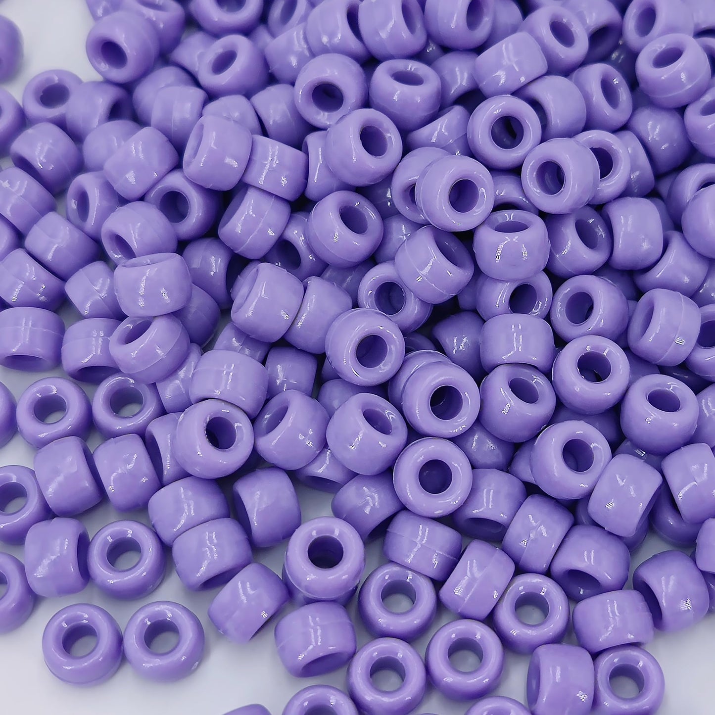 MIIIM 1200PCS 6x9mm Purple Pony Beads Bulk, Kandi Beads for Bracelets Making Kit, Hair Braids Crafts for Jewelry Making (Lavender Purple)