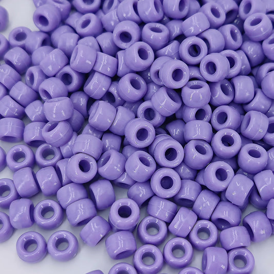 MIIIM 1200PCS 6x9mm Purple Pony Beads Bulk, Kandi Beads for Bracelets Making Kit, Hair Braids Crafts for Jewelry Making (Lavender Purple)