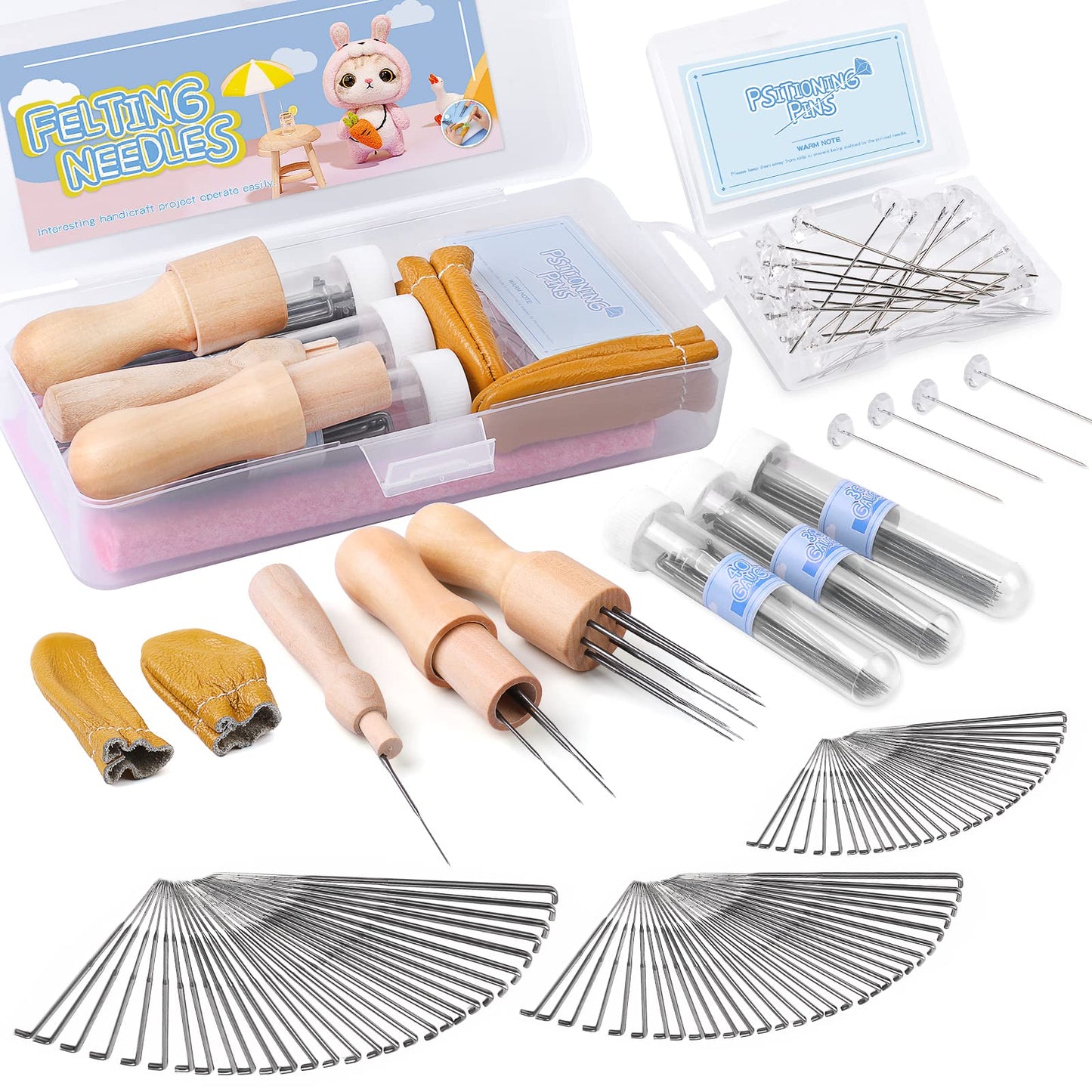 132 Pc Wool Felting Needles - 3 Sizes, Beginner to Professional