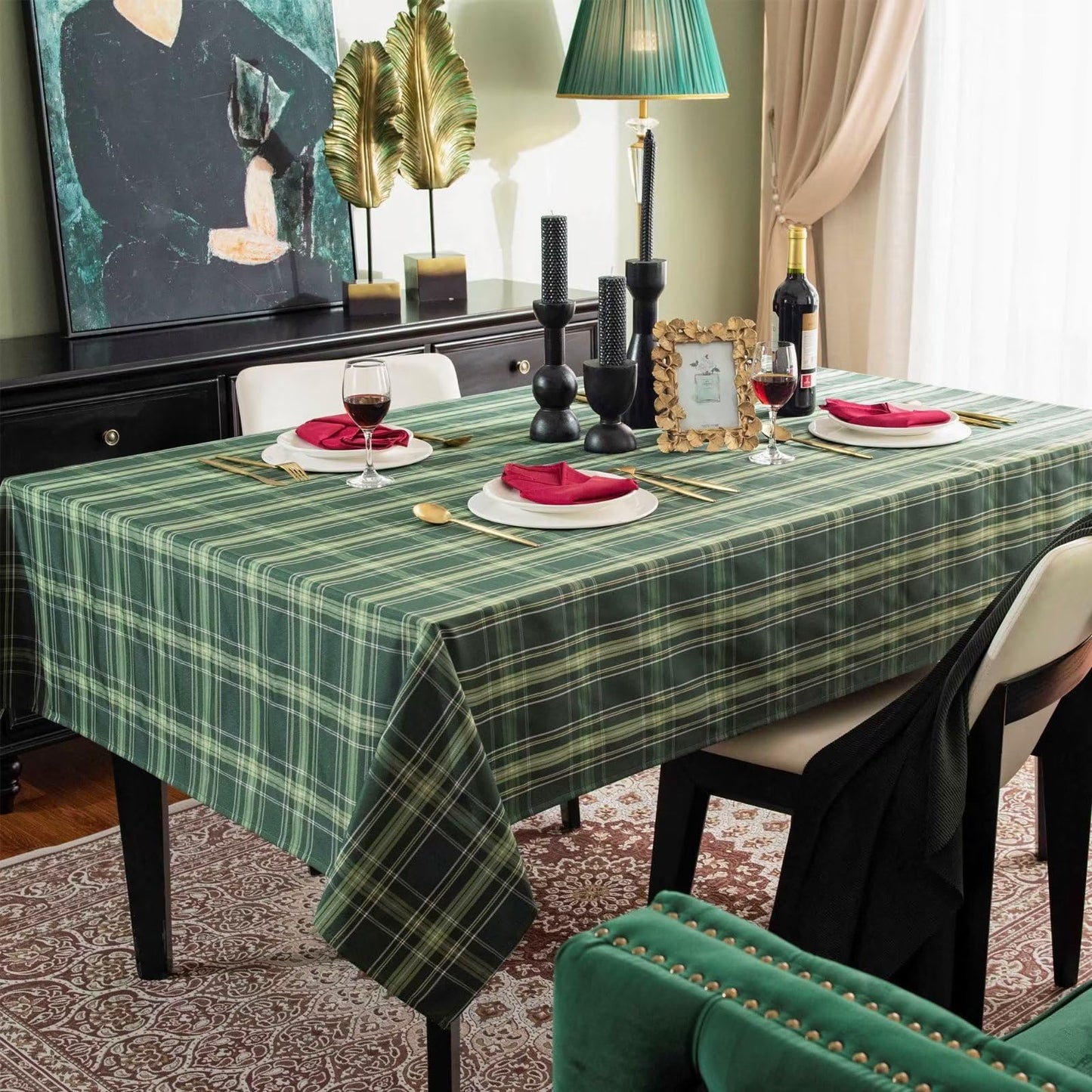 St. Patrick's Day Rectangle Table Cloth 60x84 inch - Decoration Holiday Tablecloth - Reusable Wipable Waterproof Fabric Table Linen Cover for Kitchen, Indoor and Outdoor