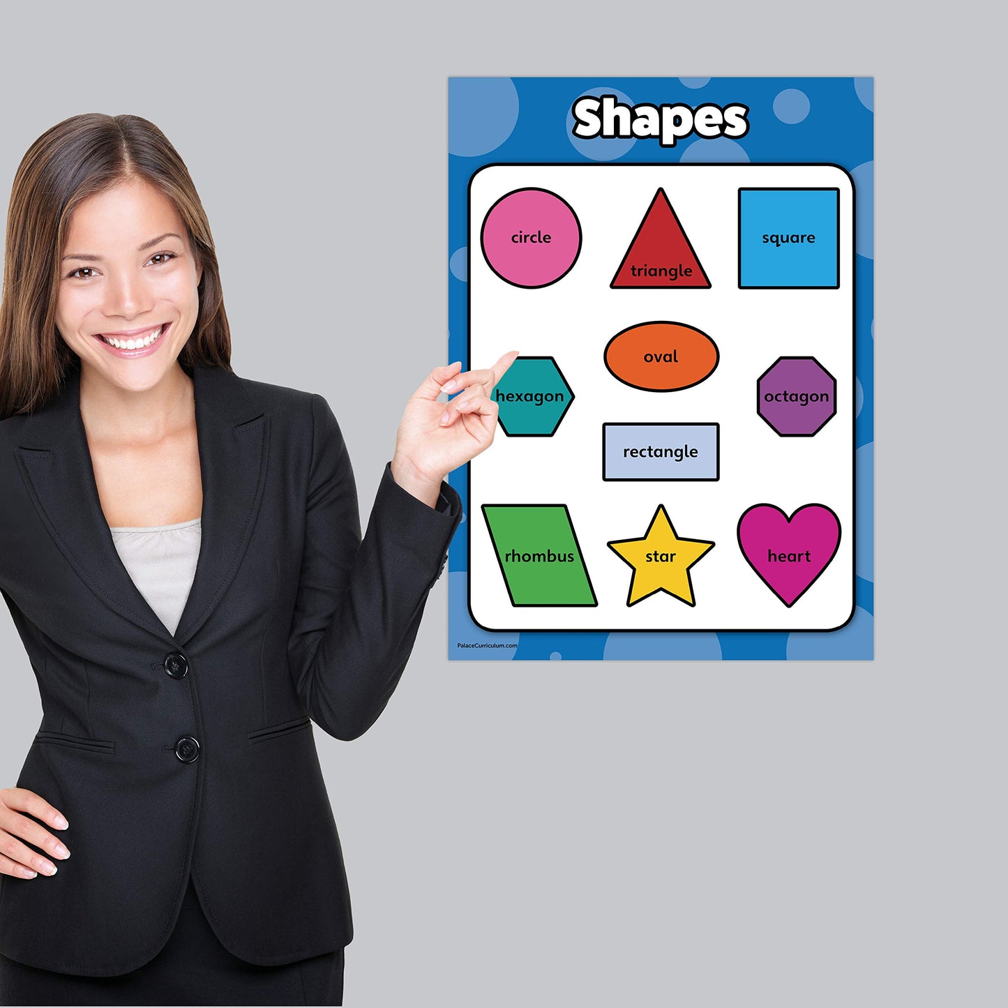 Learning 4 pack - ABC Alphabet + Numbers 1-10 + Shapes + Colors Poster Set - Toddler Educational Charts (LAMINATED, 18" x 24")