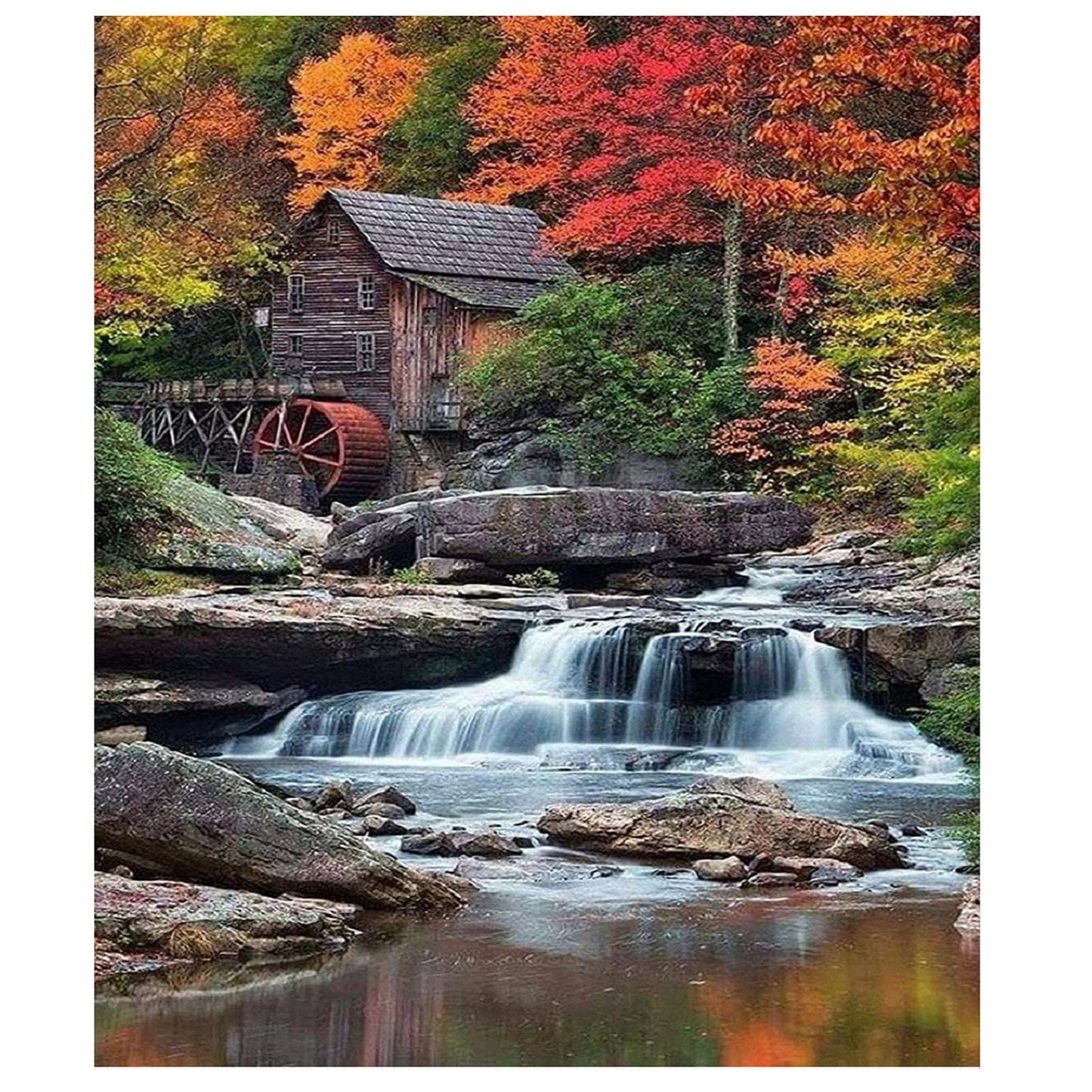 5D DIY Diamond Painting Kits for Adults Kids Waterfall Full Drill Embroidery Cross Stitch Crystal Rhinestone Paintings Pictures Arts Wall Decor Painting Dots Kits 15.7X11.8 in