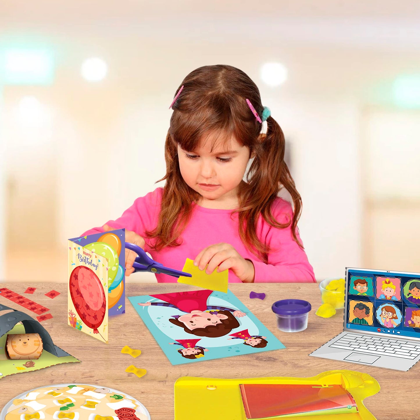 Imagimake My First Craft Kit | 25 Craft Activities in Scissor Skills Activity Book | Toddler Arts and Crafts for Kids Ages 3,4,5,6 | Toddler Girls Toys | Perfect Gifts for 3 Year Old Girl and Boy