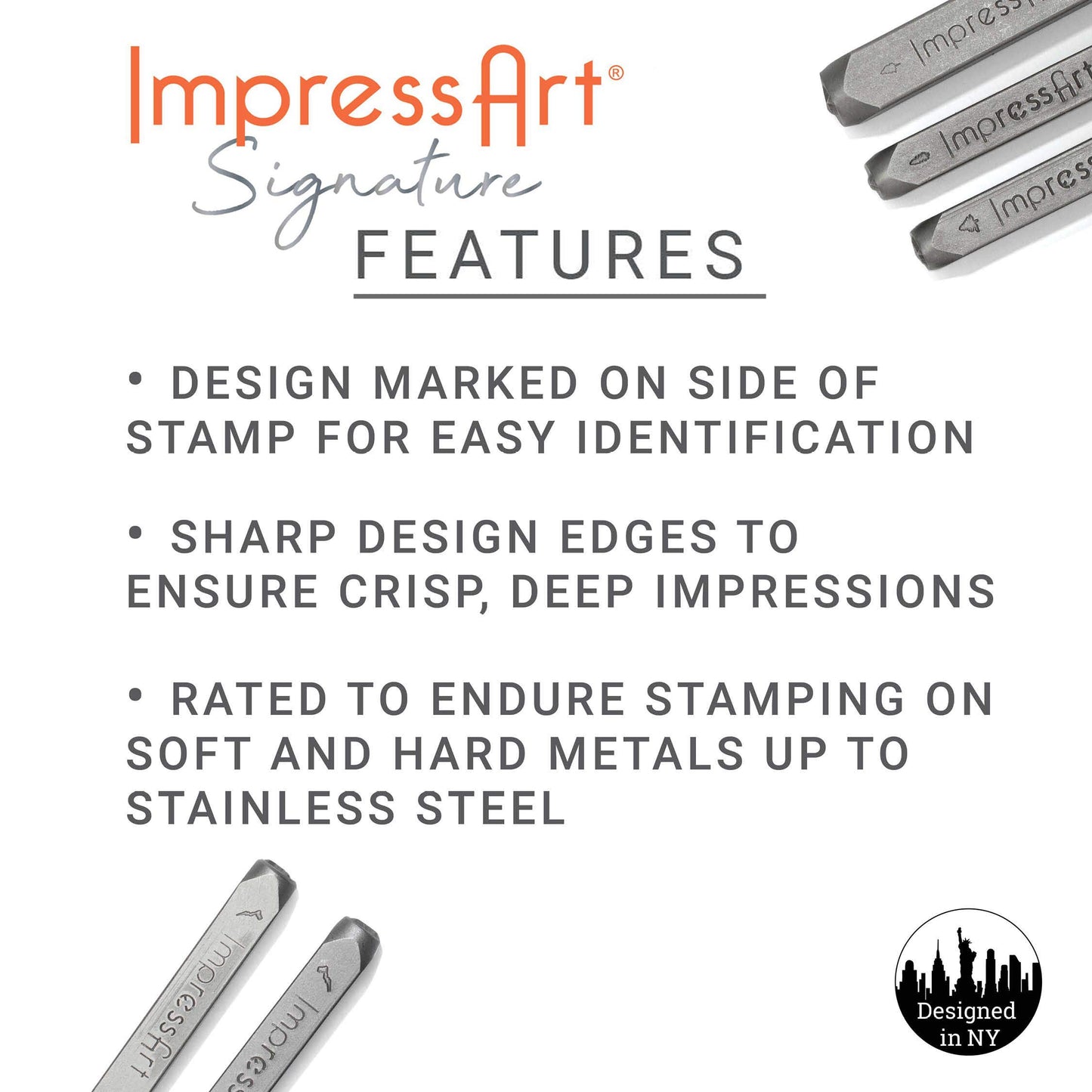 ImpressArt - Mountains Metal Stamp for DIY Custom & Handmade Jewelry, Crafts and Nature Projects (6mm)