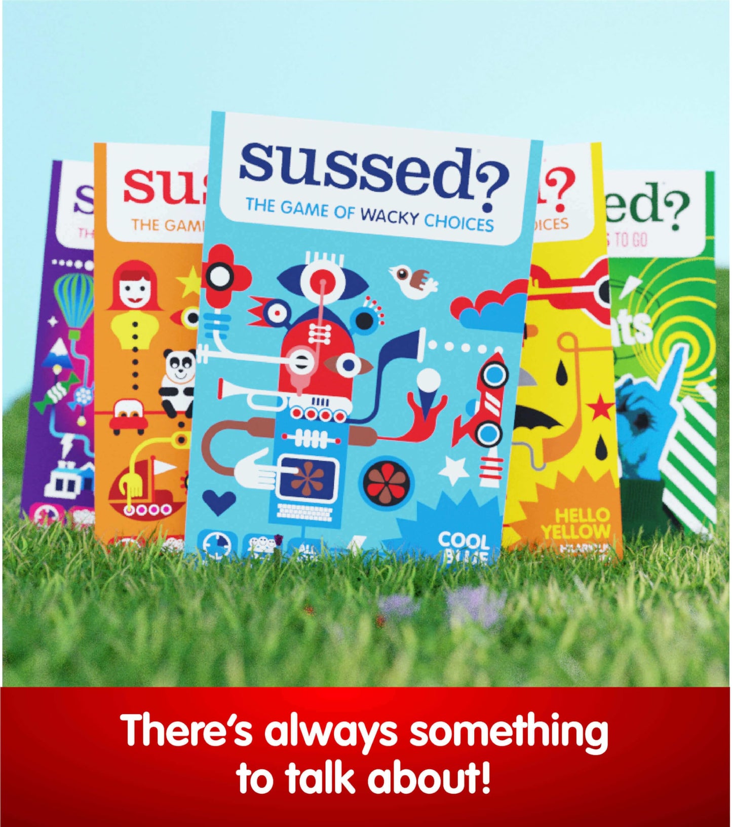 SUSSED The Wacky ‘What Would You Do?’ Social Card Game - Easy Fun for Teens, Boys, Girls, Tweens - Travel Size Game for Road Trips - Kids Ages 10+ & Adults - Cool Blue Deck