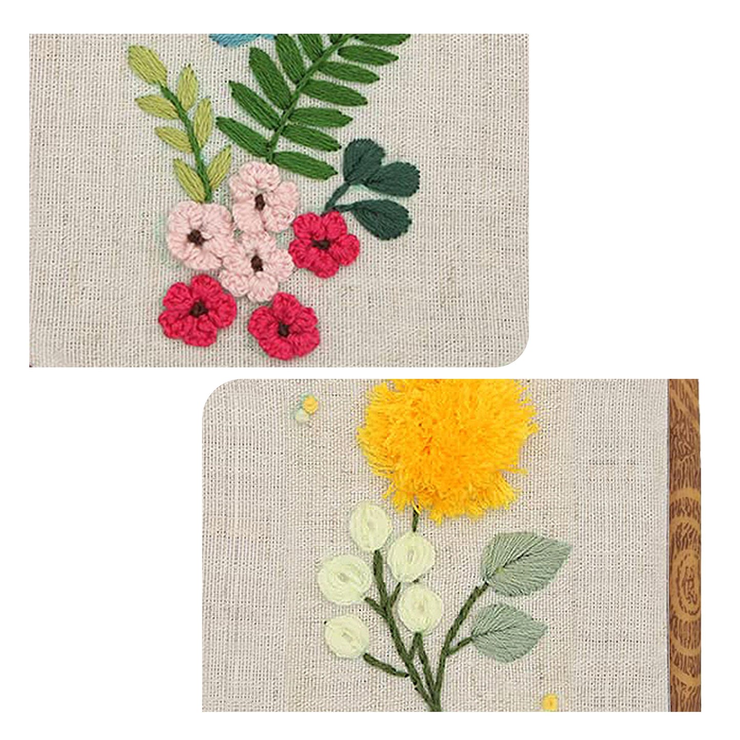 Maydear 3 Pack Embroidery Starter Kit with Pattern, Stamped Cross Stitch Kits for Beginners Adults with Embroidery Hoop and Instructions, Hand Embroidery Kit (B Set Embroidery Starter Kit)