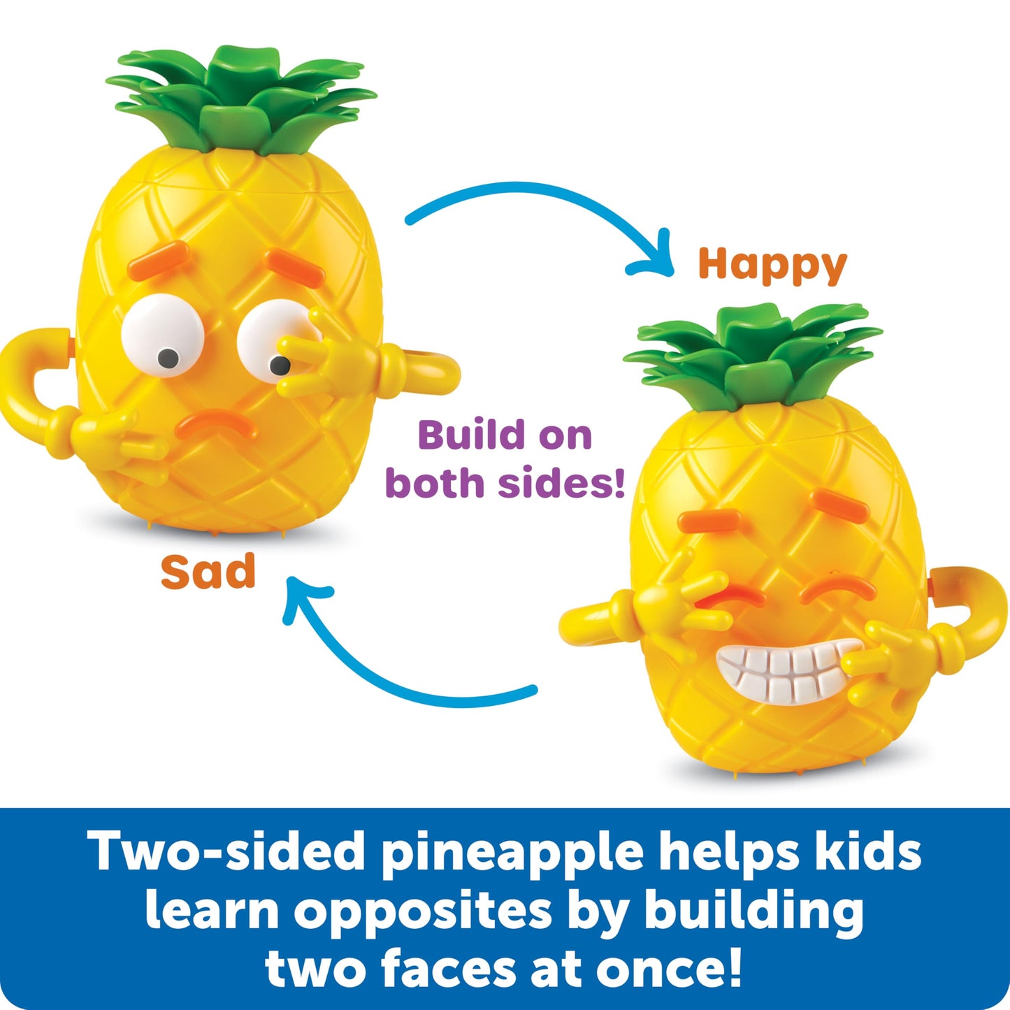 Learning Resources Big Feelings Pineapple - Fine Motor Toys, Social Emotional Skills Regulation Tools for Kids, Gifts for Boys and Girls, Classroom Must Haves, Occupational Activities Games