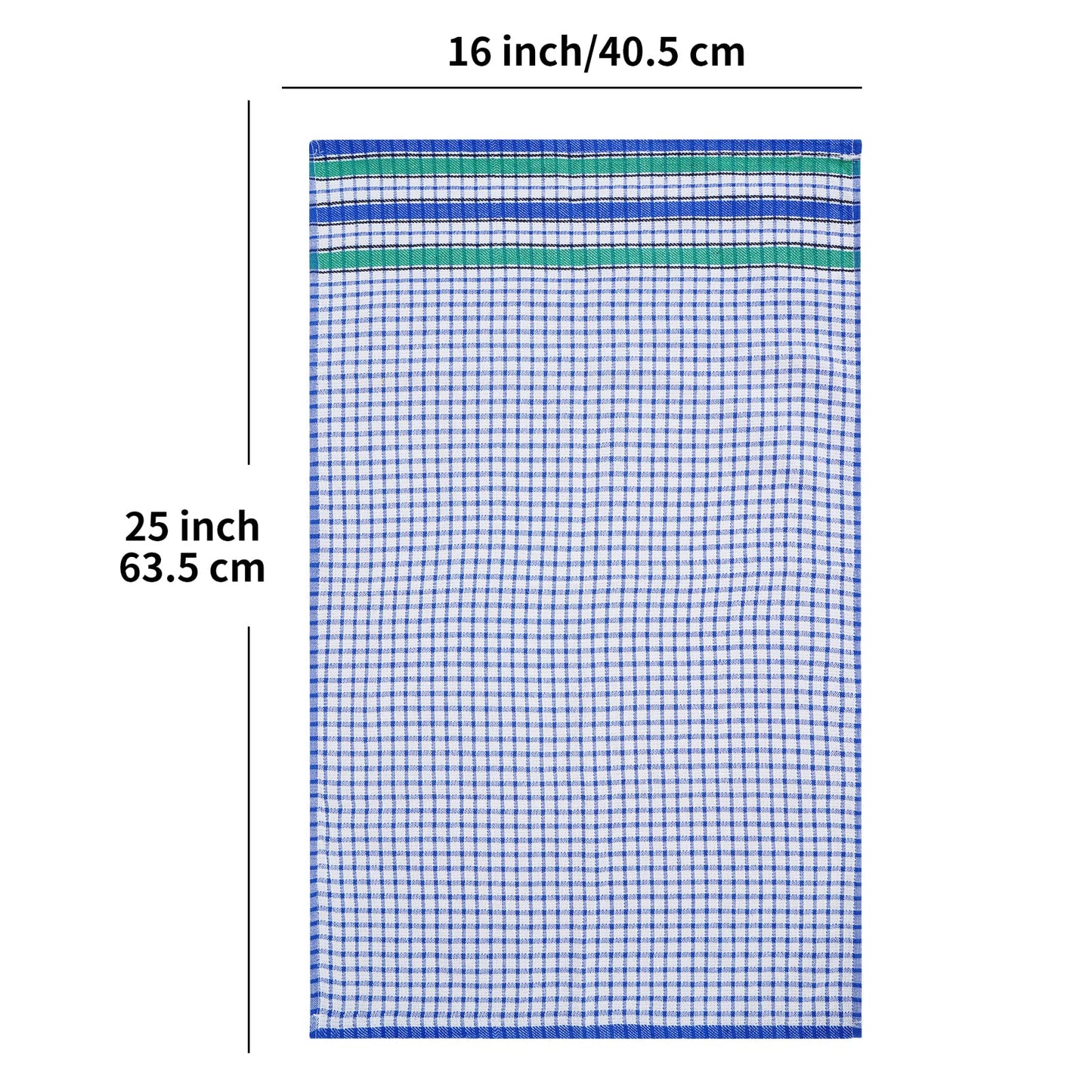Large Kitchen Dish Towels, 16 Inch x 26 Inch Bulk Absorbent Cotton Kitchen Towels, 4 Pack Bright Colorful Tea/Bar Towel for Washing Drying Dishes and Household