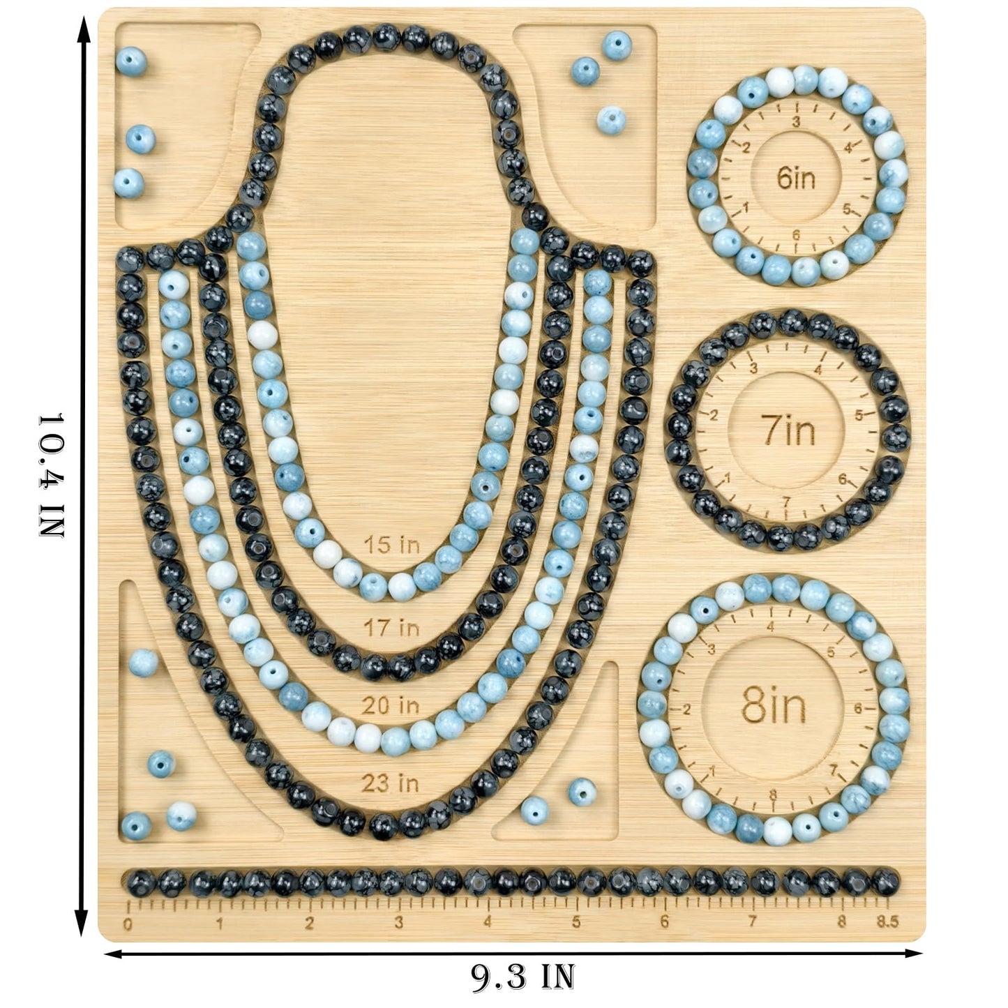 Bead Boards for Jewelry Making, Bamboo Beading Board for Necklace & Bracelet, Jewelry Making Supplies,Beading Supplies
