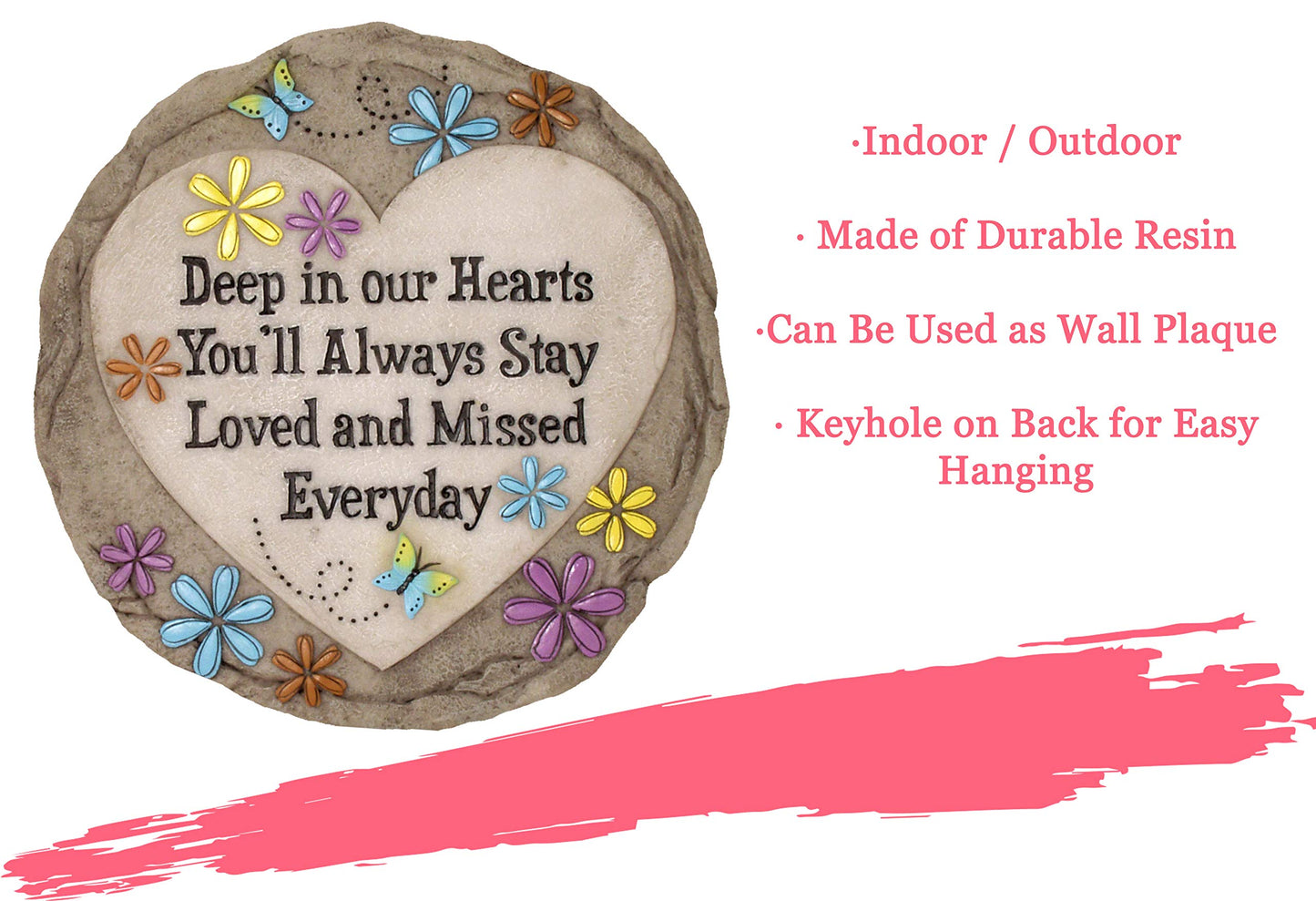 Spoontiques - Garden Décor - If Love Could Have Saved You Stepping Stone - Decorative Stone for Garden