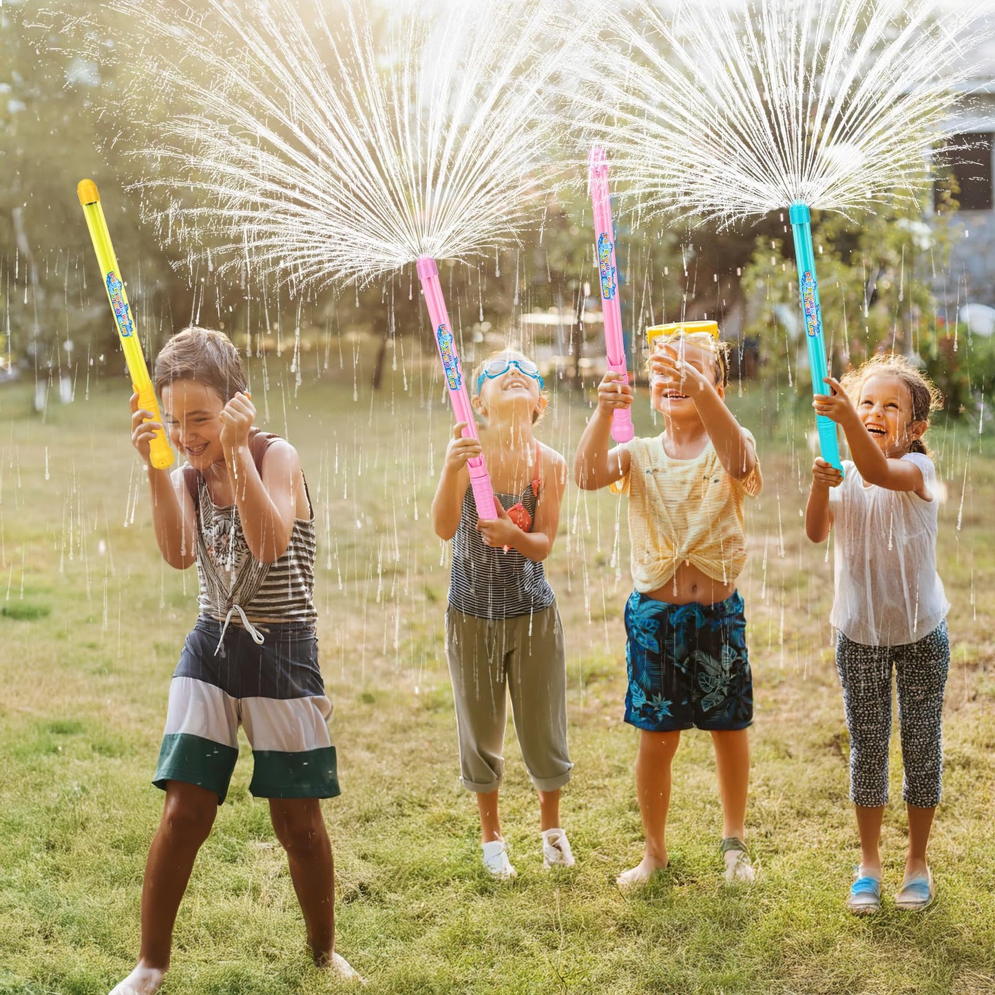 6Pack Creativity Fireworks Water Gun,Sprays Water in a Firework-Like Pattern, Squirt Gun for Kids, Bulk Samll Water Blaster Summer Pool, Backyard, Beach Water Game Outdoor Toys