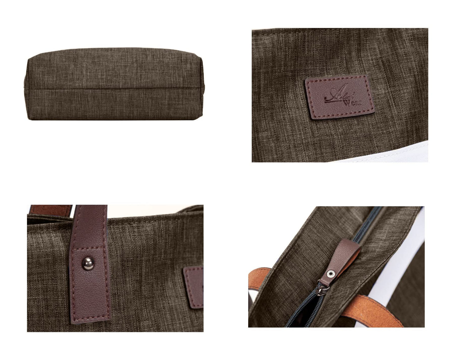 Shoulder Tote Bag Purse Top Handle Satchel Handbag For Women Work College Travel Business Shopping Casual Upgraded (Brown)