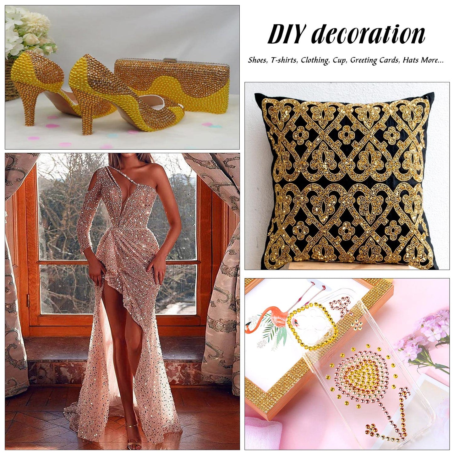 MEIBITE 6796PCS Topaz Hotfix Rhinestones Crystal Stones Glass for Fabric Clothes Shirts Sparkly Flat Back Round with Tweezers and Picking Pen (SS6~SS30 Set)