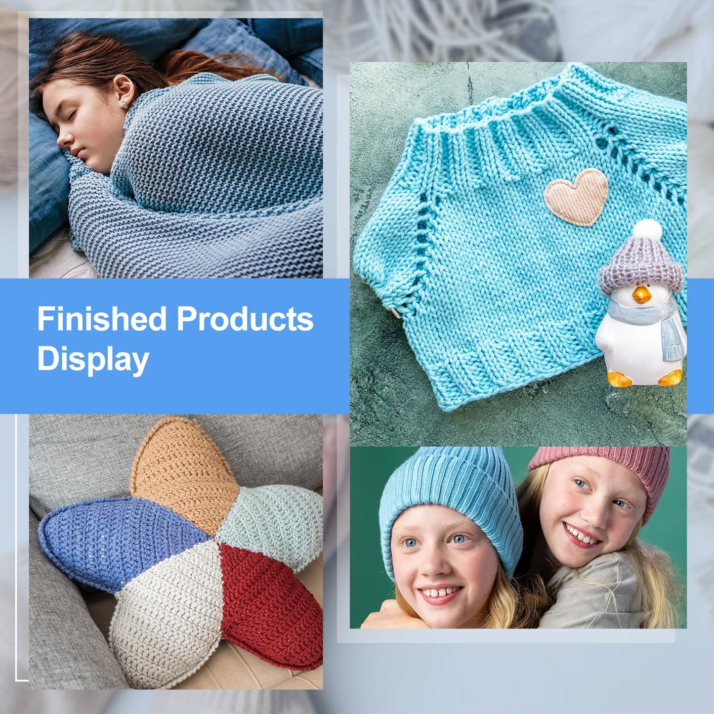 Knitting Needles Set, 9 Pairs Circular Knitting Needles Set and 22 Pcs Single Pointed Knitting Needles Set with Tote Bag Knitting Accessories Knitting Supplies Knitting Needles for Beginners