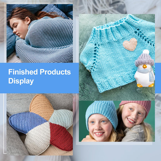 Knitting Needles Set, 9 Pairs Circular Knitting Needles Set and 22 Pcs Single Pointed Knitting Needles Set with Tote Bag Knitting Accessories Knitting Supplies Knitting Needles for Beginners