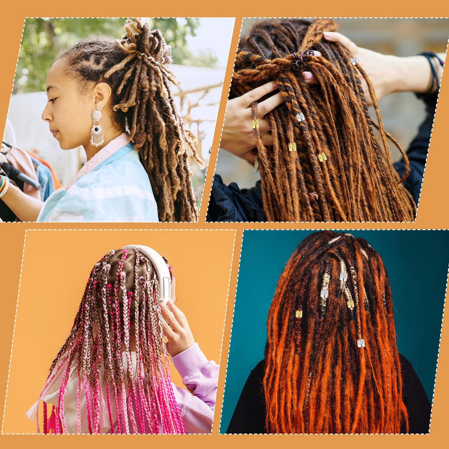 3 Pcs Dreadlocks Crochet Hooks, Dreadlocks Crochet Needle, Bamboo Handle Crochet Hook for Hair Dreadlock Braid Craft, Dreadlock Crochet Hook Tool 0.75mm (1, 2, 3 Hooks)