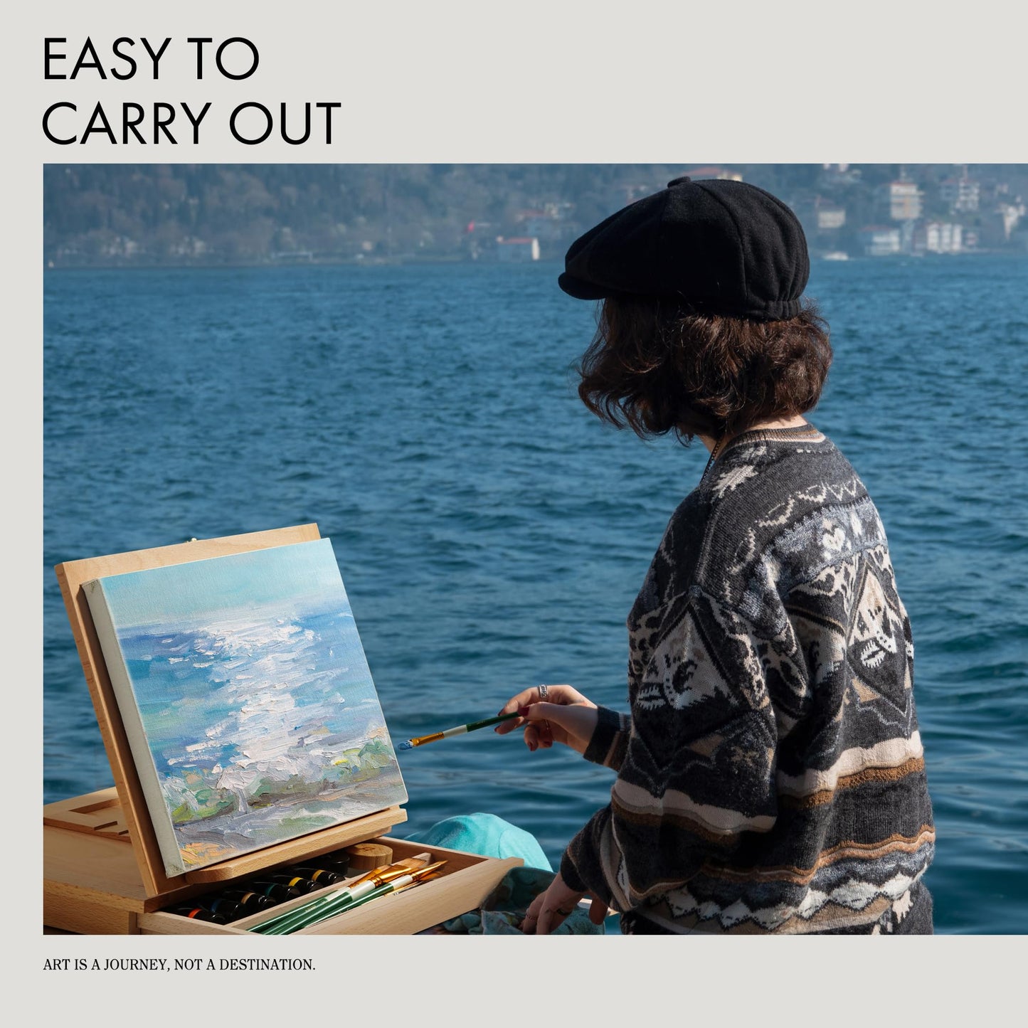 18 Piece Paint Brush Set, ARTIFY 15 Acrylic Paint Brushes, Palette Knife, and 2 Sponges, Professional Artist Paint Brushes for Acrylics, Watercolors, Gouache, Canvas, and Face Painting, Green