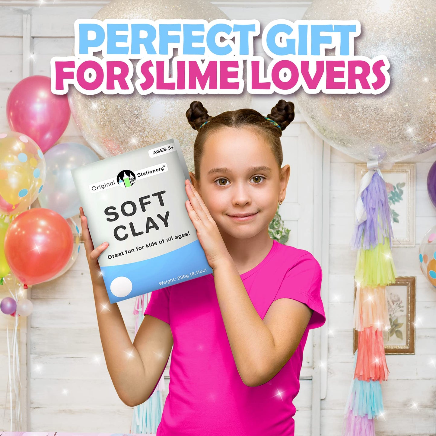 Original Stationery Soft Clay for Slime Making, Moldable Modeling Clay Slime for Art & Craft for Kids, Add to Glue and Shaving Foam to Make Butter Slime- 230 g/ 8.1 oz