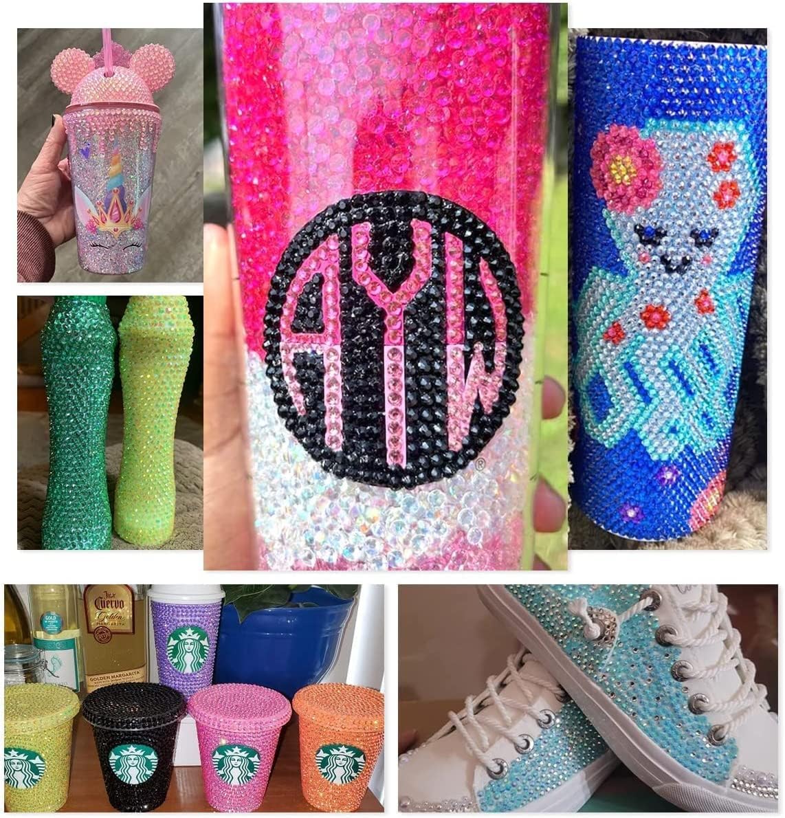 3060PCS Aquamarine AB Resin Rhinestones for Crafts Lake Blue AB Flatback Jelly Resin Rhinestone 2mm-6mm 5 Sizes Non-Hotfix Water Blue AB Stones Diamonds Crystals Gems for Tumblers Bottles DIY Crafts