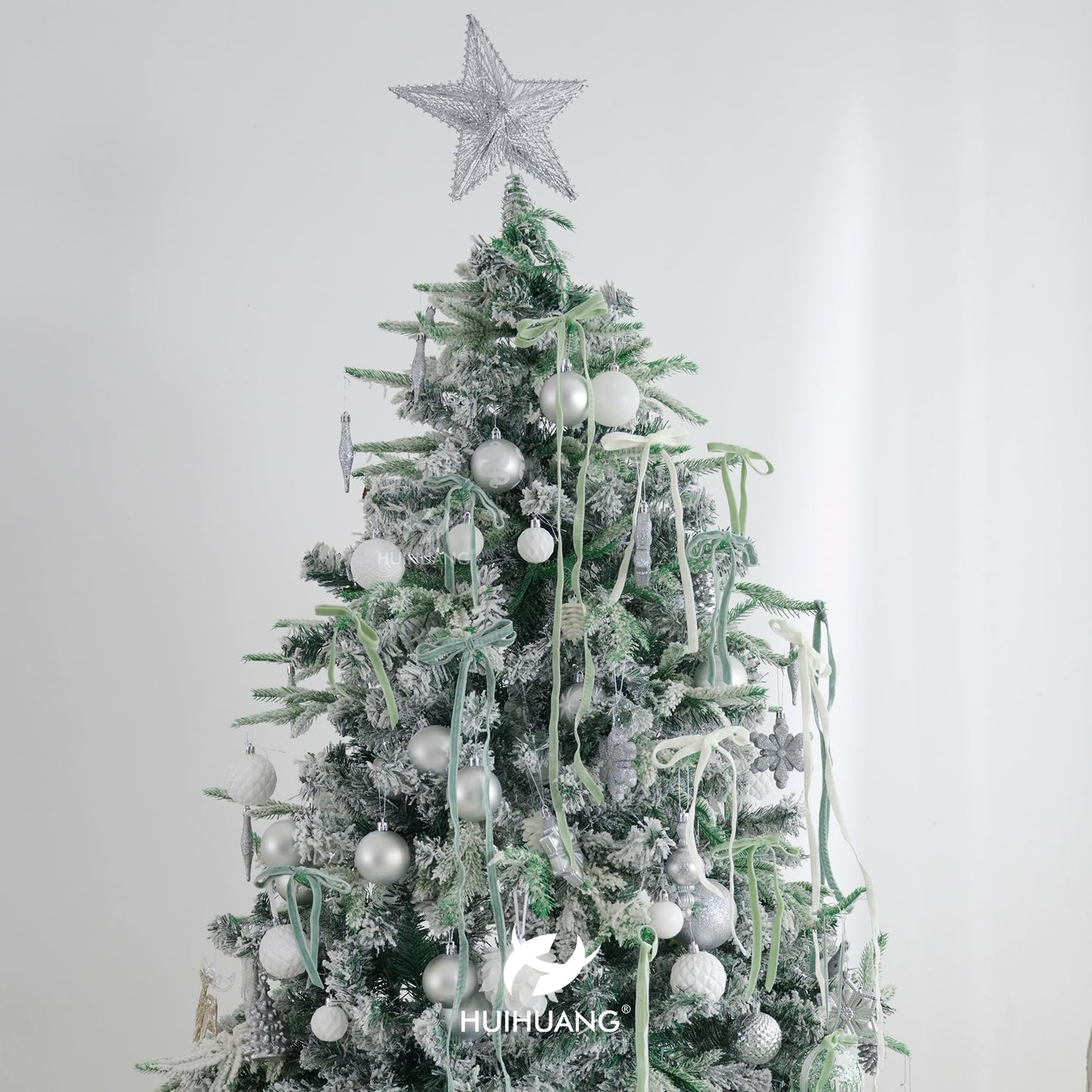 Velvet Ribbon 3/8 inch Double Face Dusty Green/Sage Green/Ivory Velvet Ribbon Set for Gift Wrapping, Christmas Tree Ornaments, Wreath Decor, Invitations, Fall Decor- 15 Yards/Set