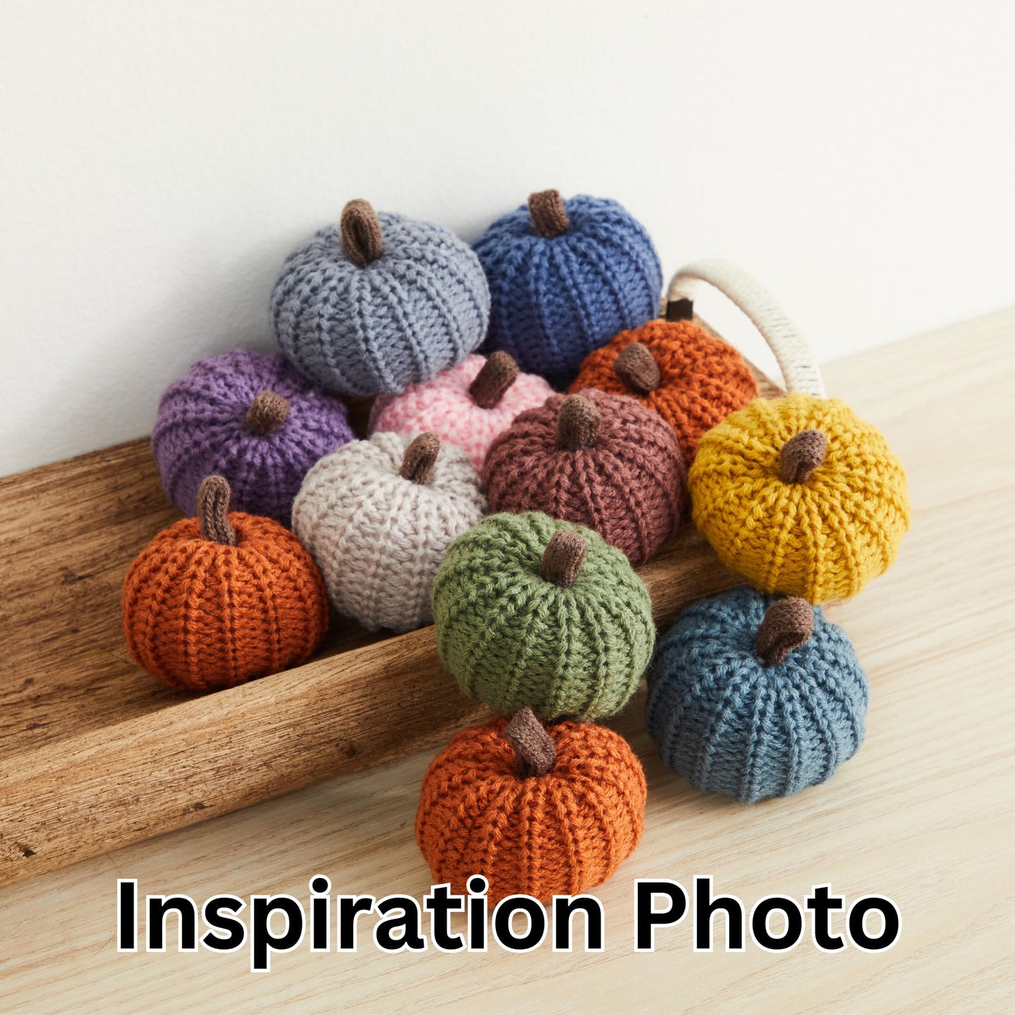 Mini knit pumpkins set of 5, fall favorite, gifts for women, autumn bowl fillers fall farmhouse tier tray decor, decorative pumpkins for friend (Mini Autumn Set)