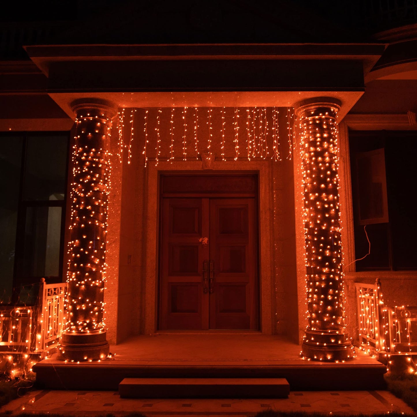 TW SHINE Orange Halloween Lights, 20FT 100 Count Incandescent Mini String Lights, Waterproof Halloween Decorations for Outdoor Indoor Patio Home Party Garden Yard Decor