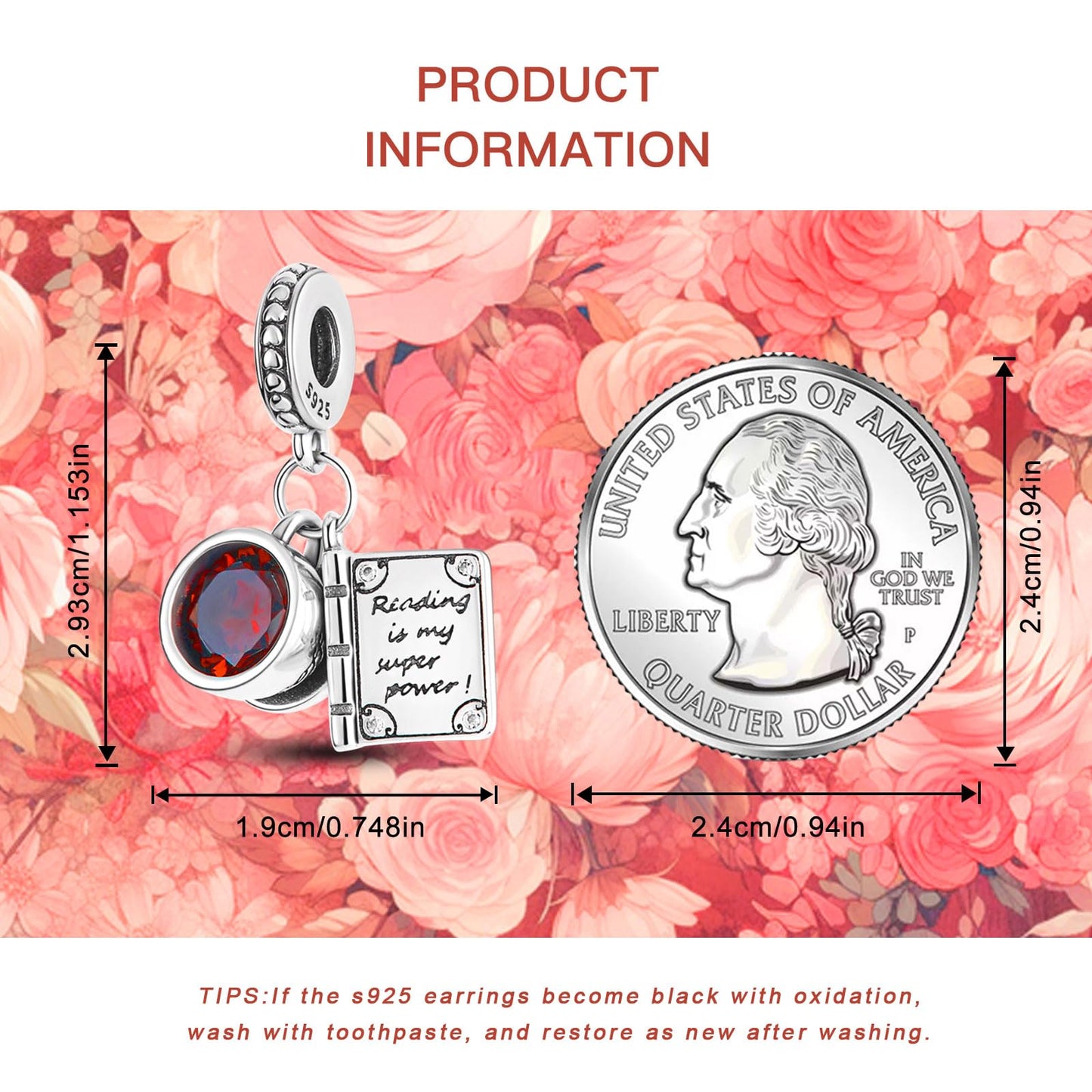 NUJIFFY 925 Sterling Silver Charms Beads for Bracelets Necklaces, Airplane Passport Sister Heart Coffee Music Book Travel Pendant, Pink Color Cute Animal Jewelry Graduation Birth Gifts for Women Men