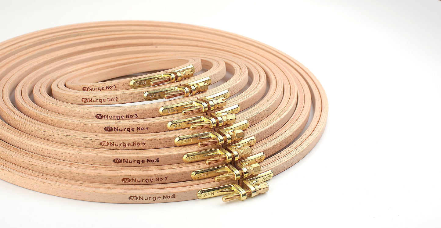 Premium Beech Wood Gold Clasp Embroidery Hoop 8mm (160mm = 6.29" ~ Approx 6")