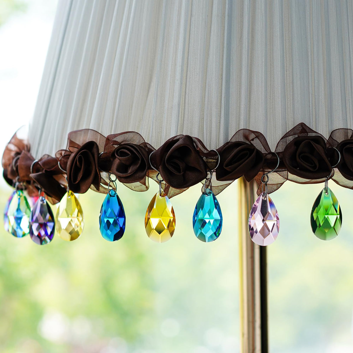 12 Pcs 38mm Multi-Color Crystal Prism Suncatcher Window Decor