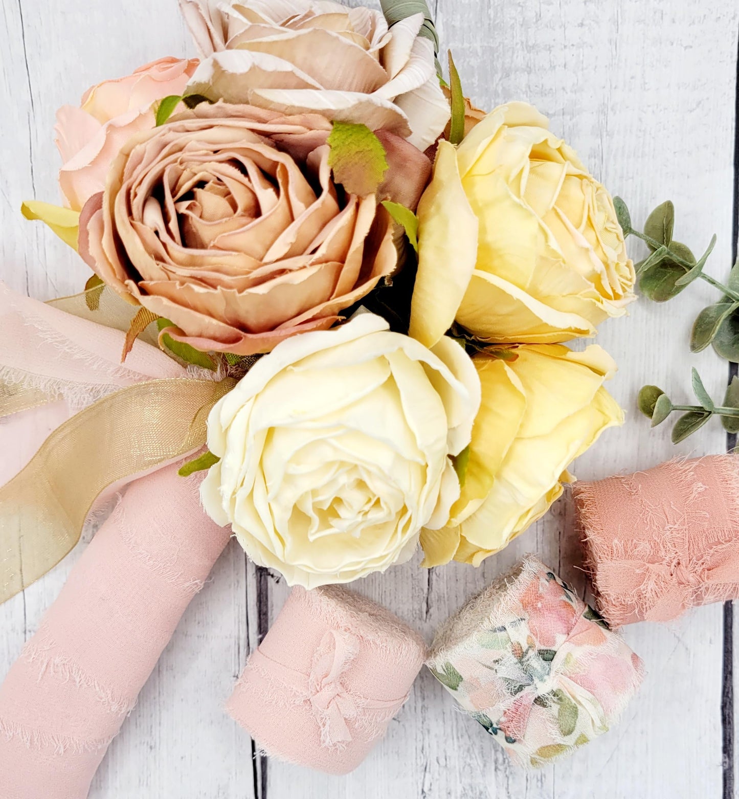 and Things Fringe Chiffon Ribbon 3 Rolls, 1.5 in X 6 yds, 18 yds Total, for Wedding Invitations, Bridal Bouquets, Gift Wrapping, Floral Arrangements, Crafts, (Soft Nude, Deep Nude, Floral)