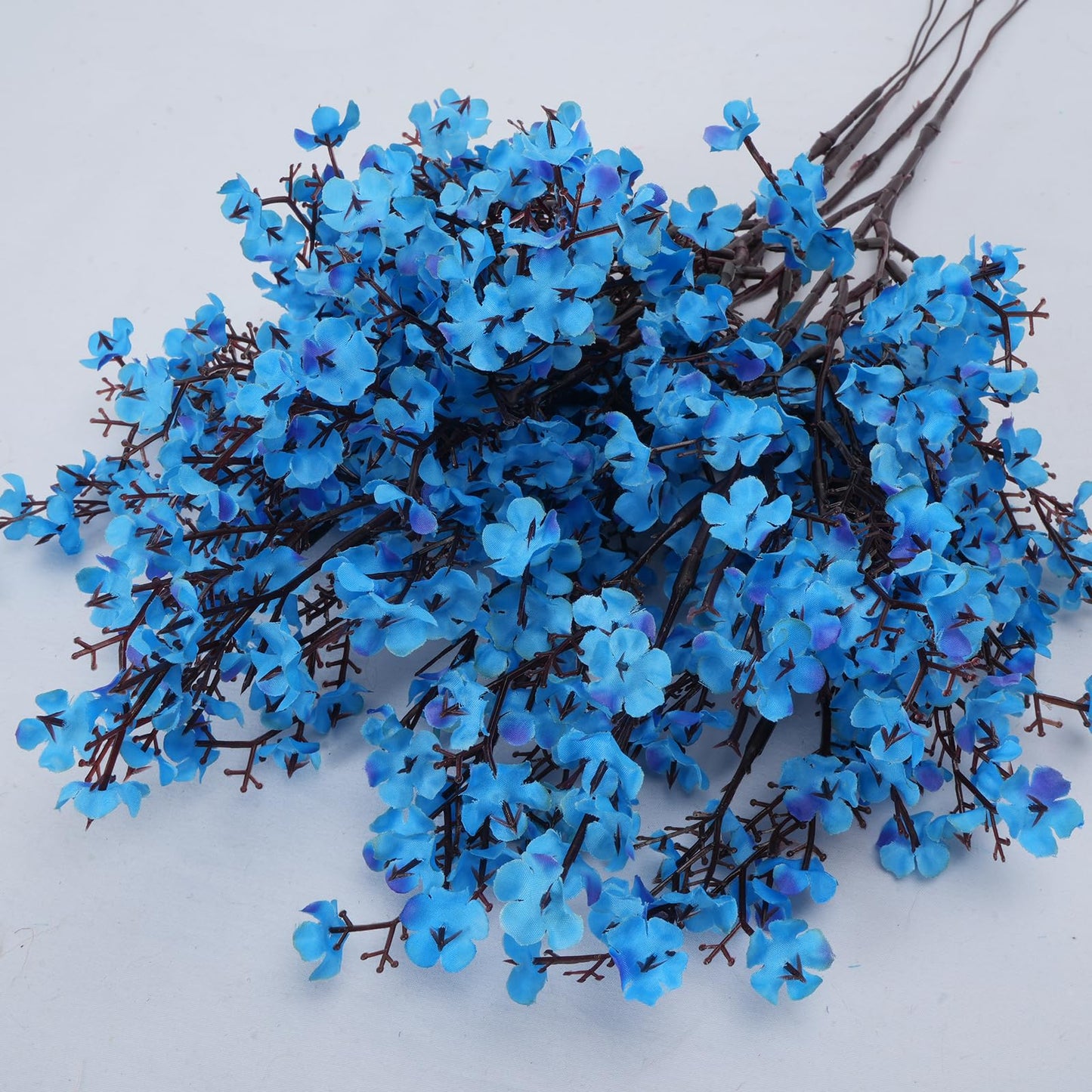 AILANDA 6 Bundles Baby Breath Flowers Artificial Bulk Fake Gypsophila Bouquets Sky Blue Real Touch Silk Floral Arrangements for Table Centerpieces Wedding Home Farmhouse Party DIY Decor