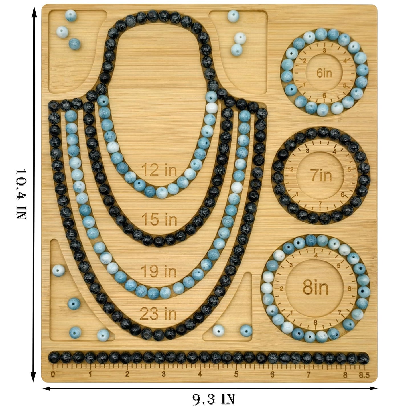 Bead Boards for Jewelry Making, Bamboo Beading Board for Bracelet & Necklace, Jewelry Making Supplies,Bead Tray Supplies