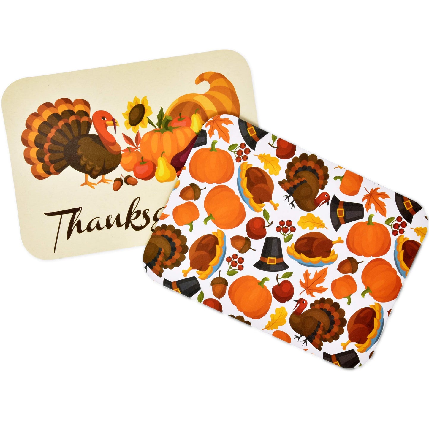 Gift Boutique Thanksgiving Aluminum Foil Pans with Lids – 36 Pack Disposable 7x5x1.5 Inch Rectangular Containers with Festive Turkey and Pumpkin Prints for Holiday Baking, Leftovers, and Desserts