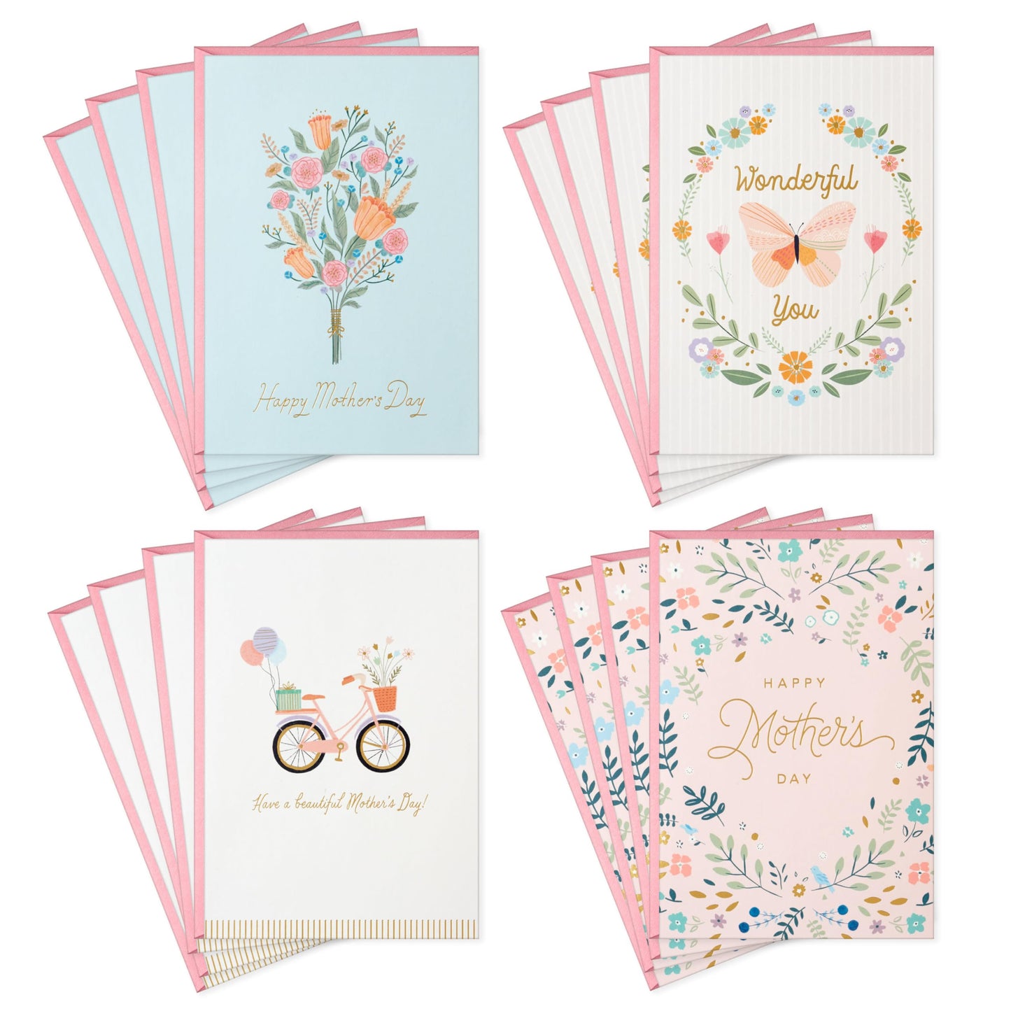 Hallmark Mothers Day Cards Assortment, Flowers (16 Cards with Envelopes)