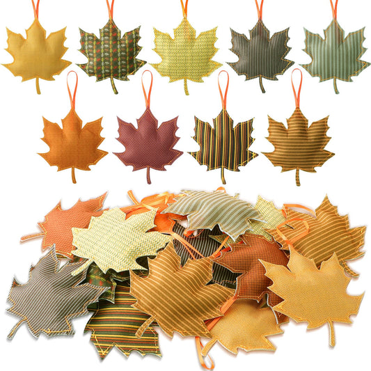 Tudomro 27 Pcs Fall Thanksgiving Maple Leaf Hanging Ornaments Felt 3D Fall Decoration Harvest Fall Leaves Farmhouse Decorations for Tree Festival Party Supplies(Maple Leaf Style)