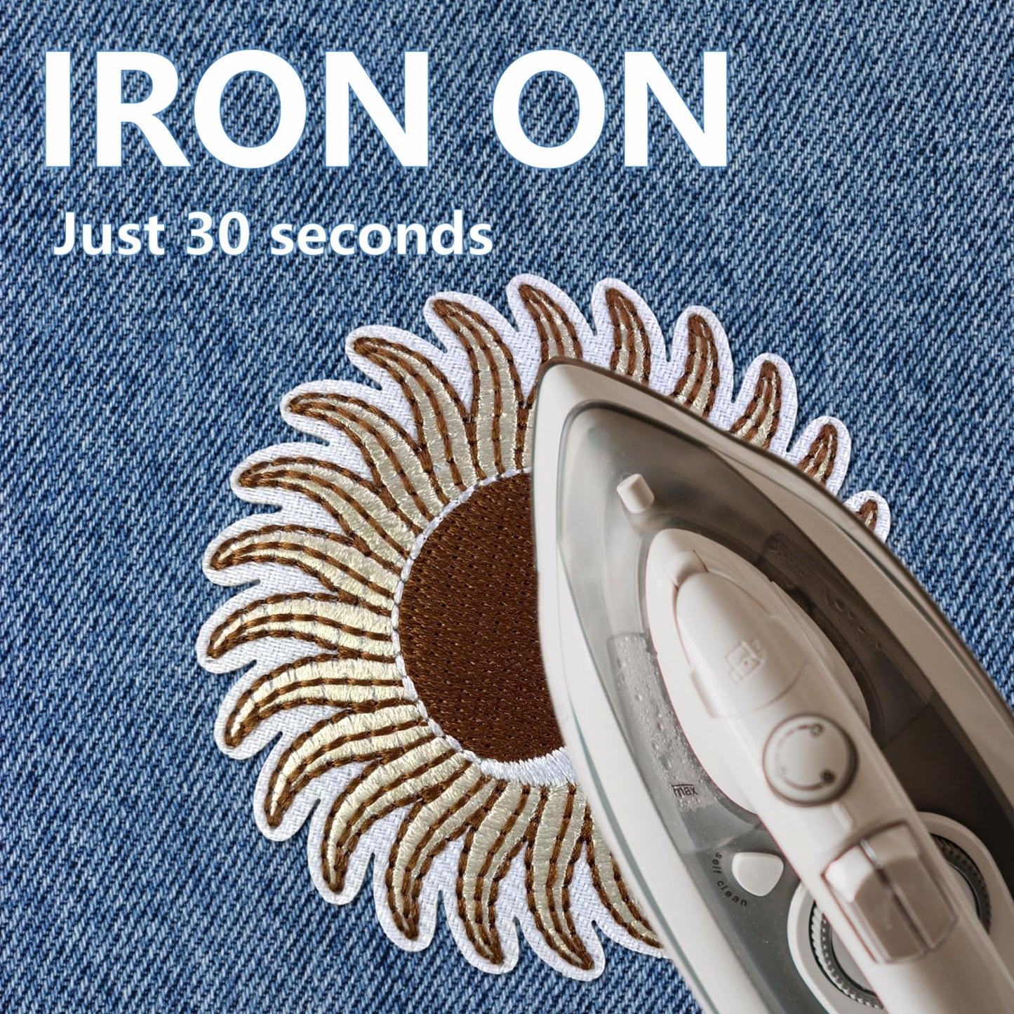 Boho Girly Iron On Patches, Cute Embroidery Applique Patch, DIY Decorative Heat Press Patches for Jeans Jackets Clothing Backpacks Hats (Boho2 12 Pcs)