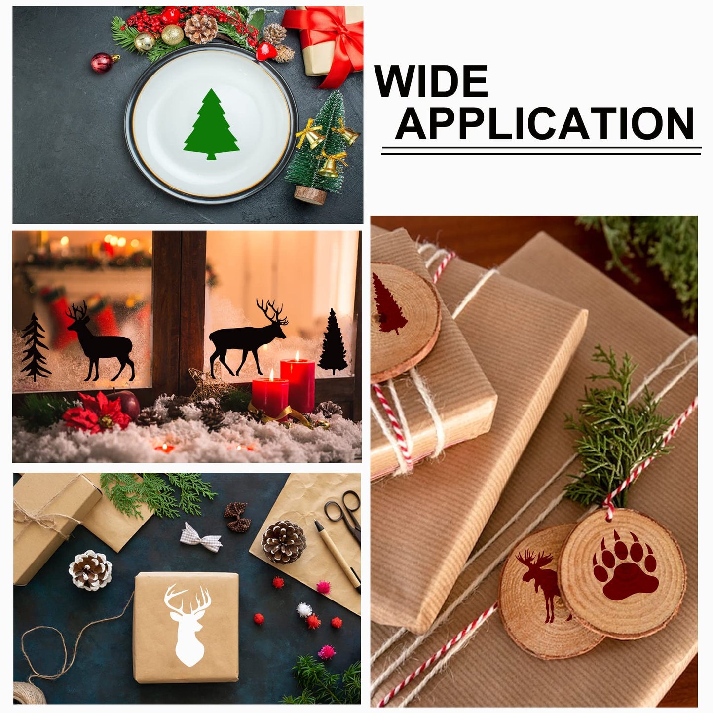 Small Stencils for Painting on Wood Reusable, 3 Inch Reusable Stencil for Craft Ornament Paint Template Stencils for Wall Card Rock Wood Signs Coasters Canvas Home Decor (Animal Wildlife)