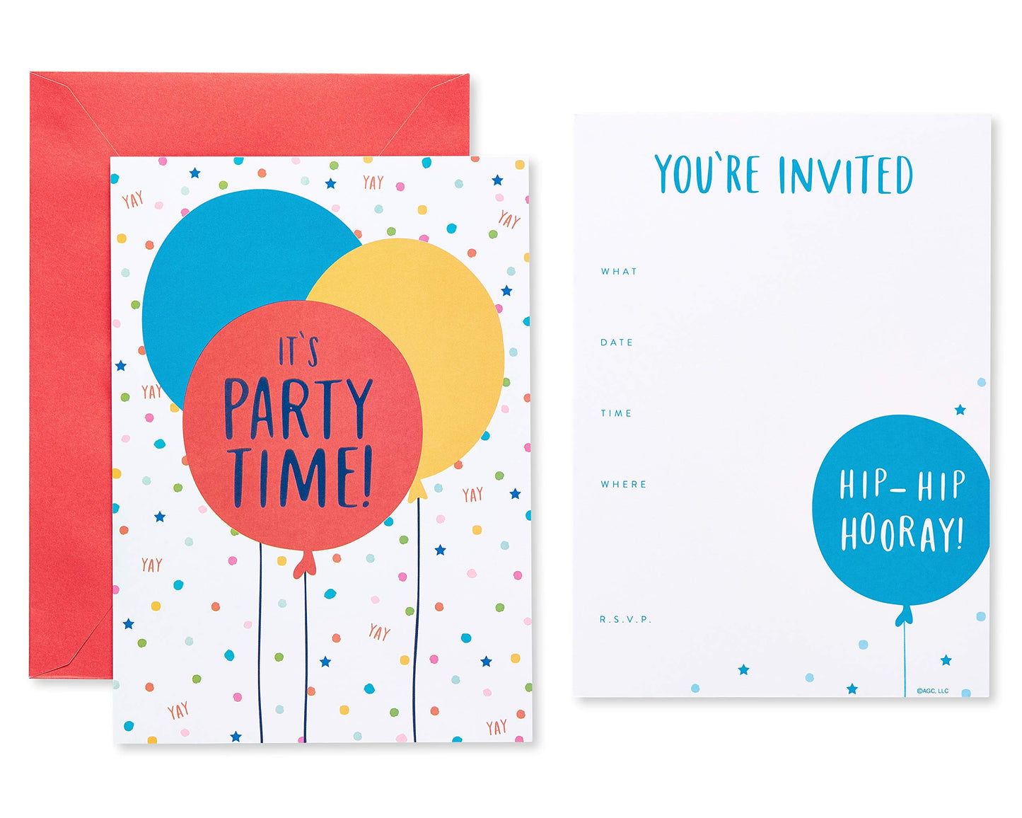 American Greetings Party Invitations and Envelopes Perfect for any Birthday or Special Occasion, Multi Color Balloons (25-Count)
