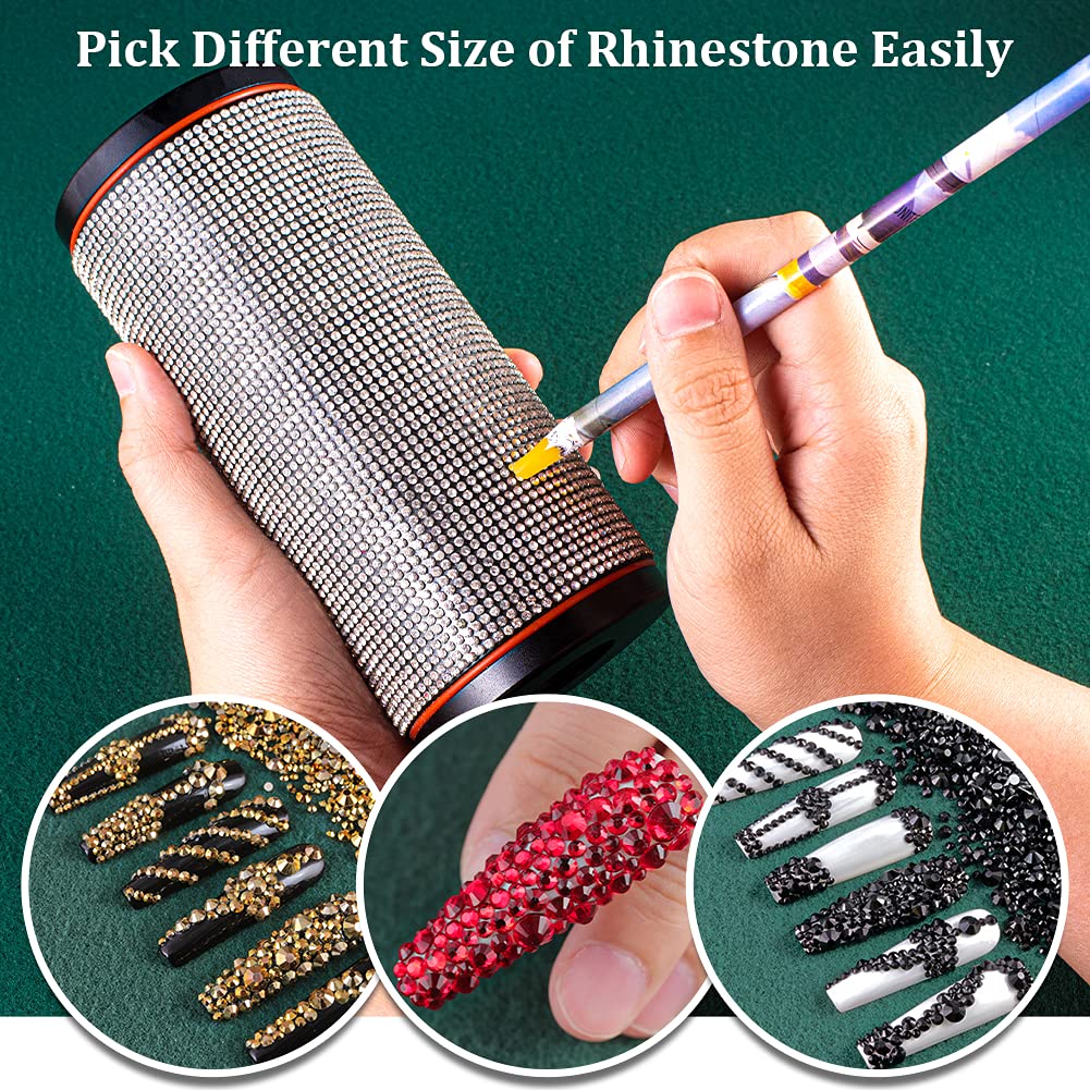 GA&EN Self Adhesive Resin Rhinestones Picker Pencil Nail Art Gem Crystal Pick up Tool Rhinestone Pickup Pen Long 10Pcs