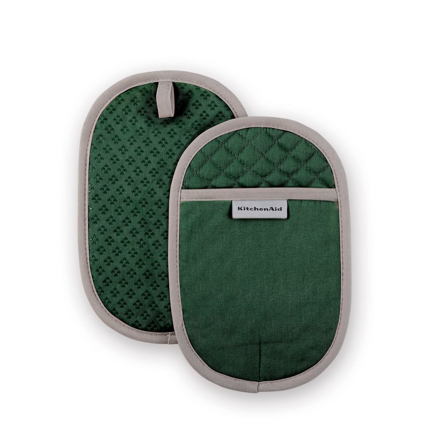 Asteroid Pot Holder 2-Pack Set, Pebbled Palm Green, 6.5"x10"